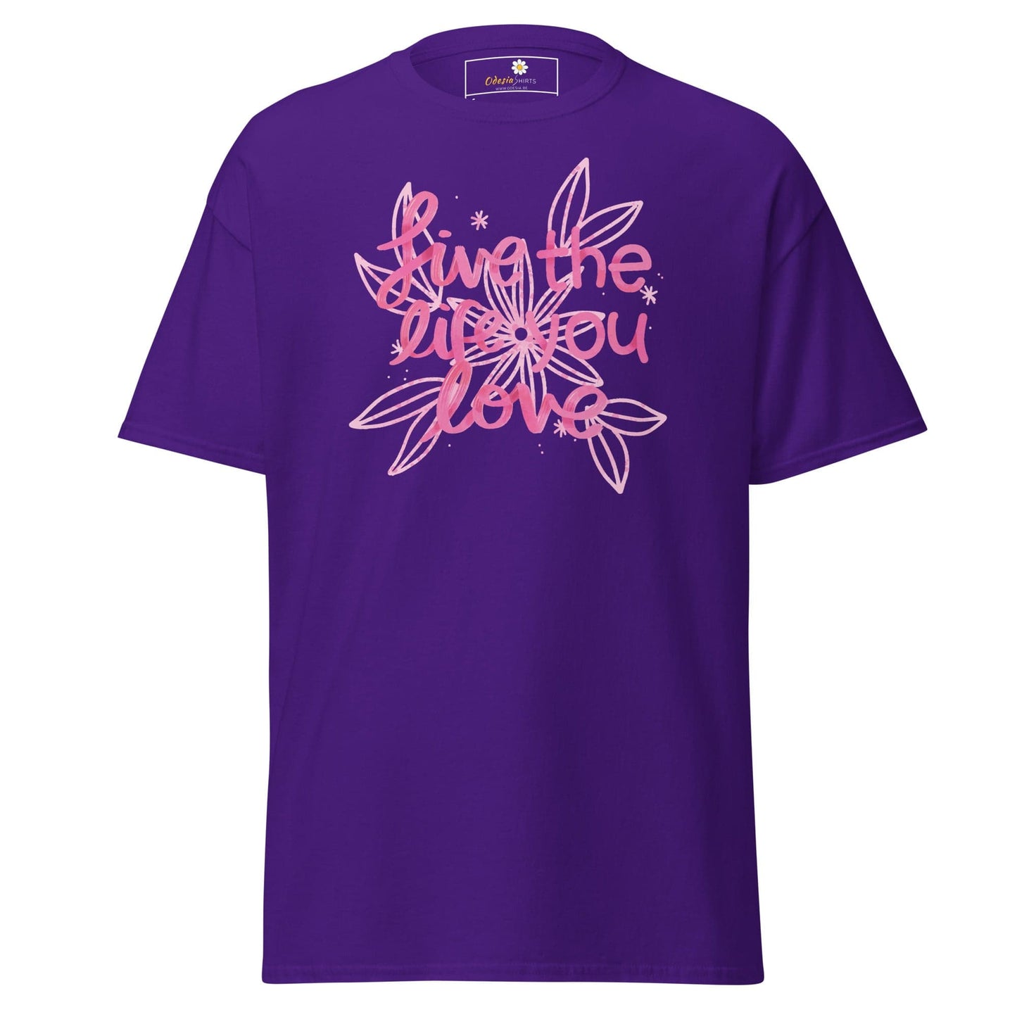 Unisex classic t-shirt - POSITIVE LIFE YOUR LIFE - REGULAR - Purple / S