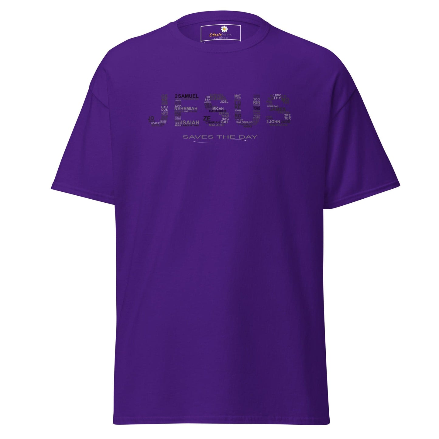 Unisex classic t-shirt - SPIRITUAL JESUS SAVES DAY - REGULAR - Purple / S
