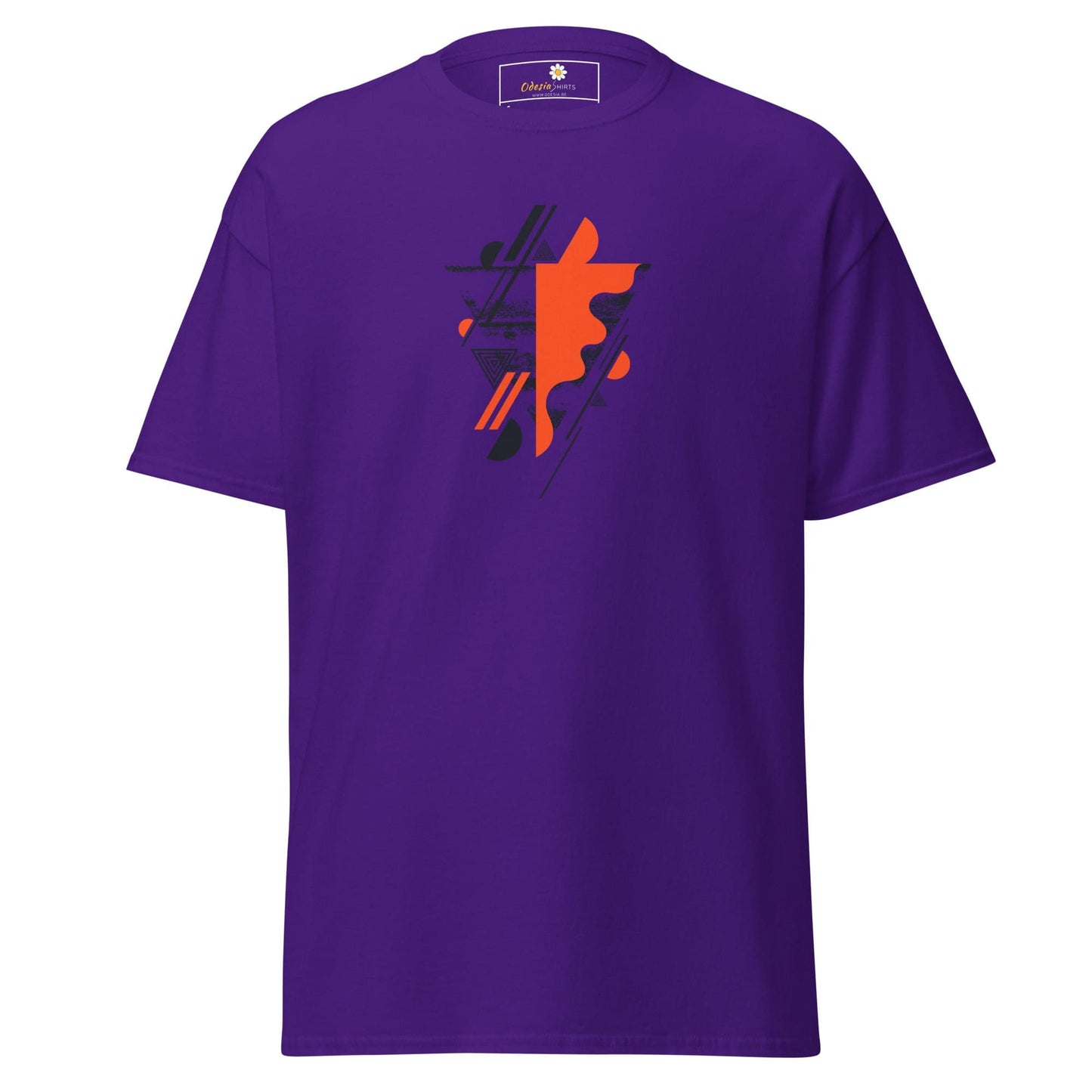 Unisex classic t-shirt - ABSTRACT SHAPES AND COLORS - REGULAR - Purple / S