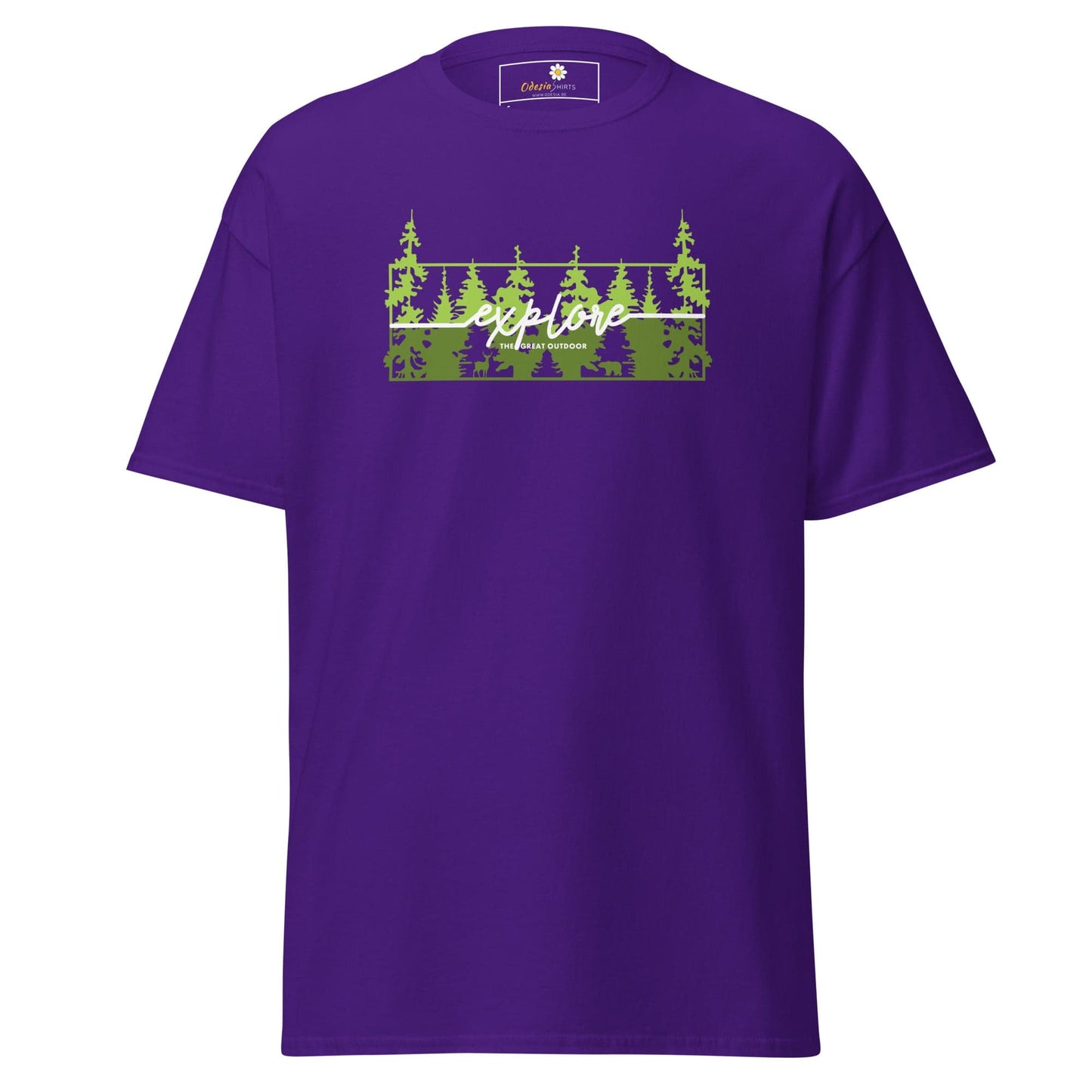 Unisex classic t-shirt - ADVENTURE EXPLORE TREES- REGULAR - Purple / S