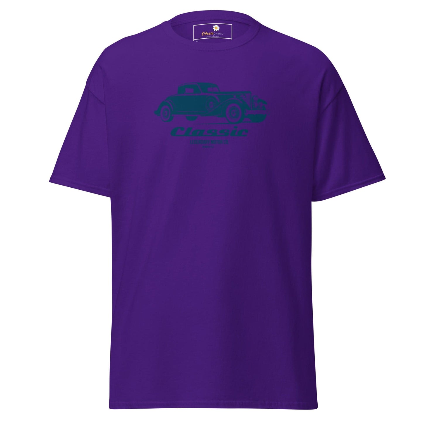 Purple T-shirt with car graphic from T-SHIRT DESIGN TEE for Men and Women Sizes S to XL