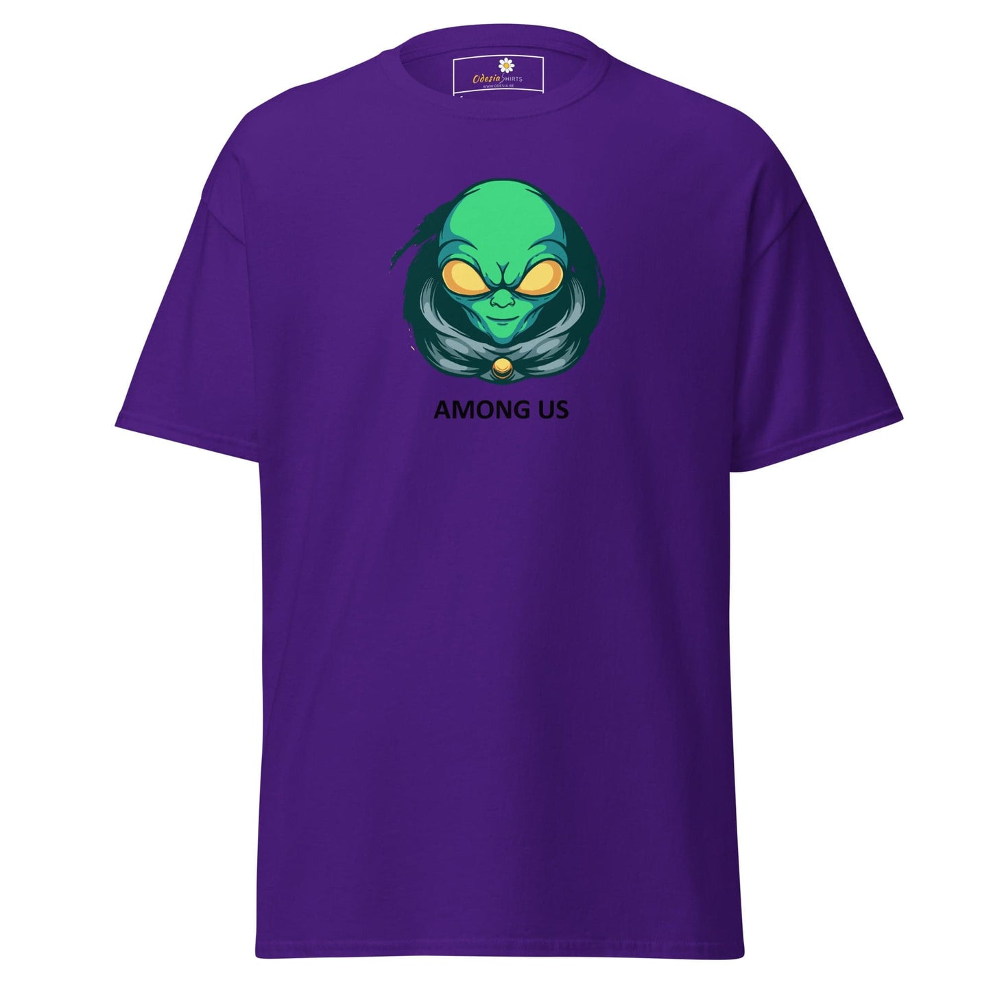 Unisex classic t-shirt - SPACE ALIEN AMONG US - REGULAR - Purple / S