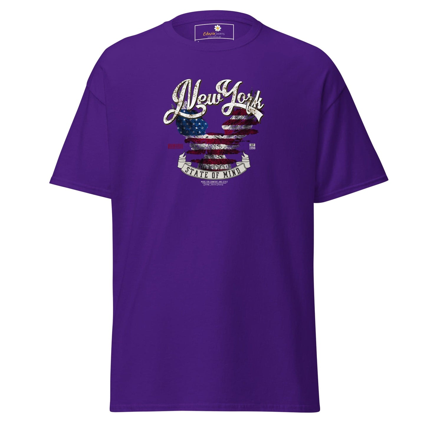 Unisex classic t-shirt - COUNTRY NEW YORK STATE OF MIND - REGULAR - Purple / S