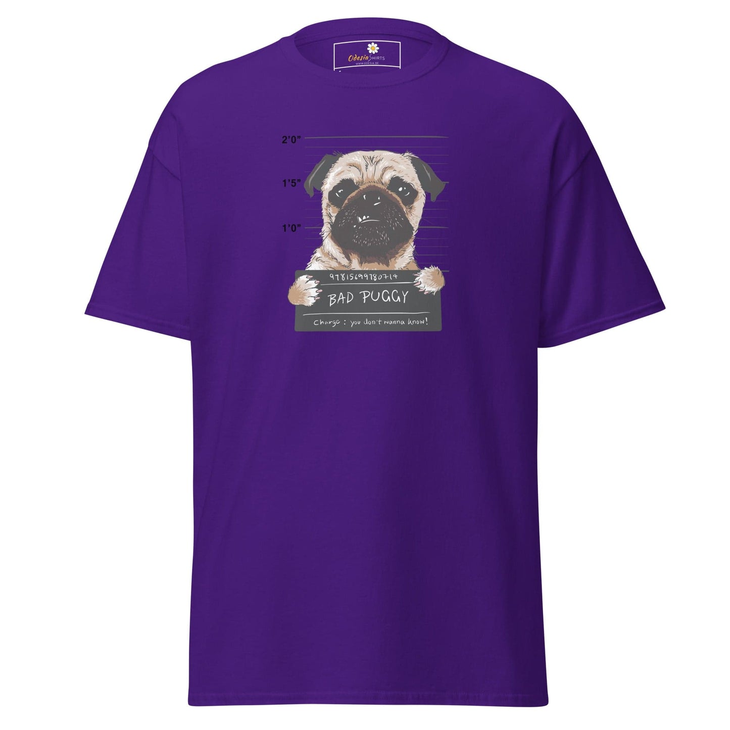 Unisex classic t-shirt - ANIMALS BAD PUPPY - REGULAR - Purple / S