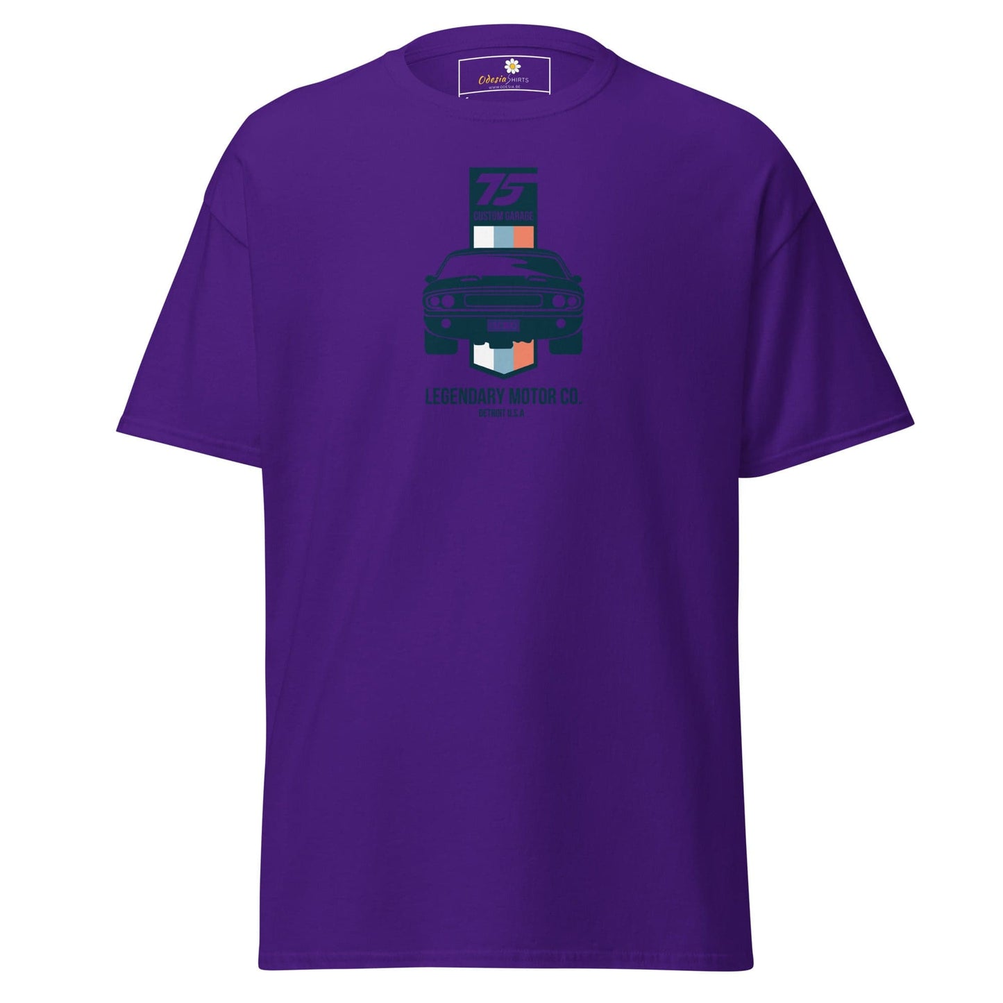 Purple T-shirt with graphic design for Men and Women available in sizes S to XL