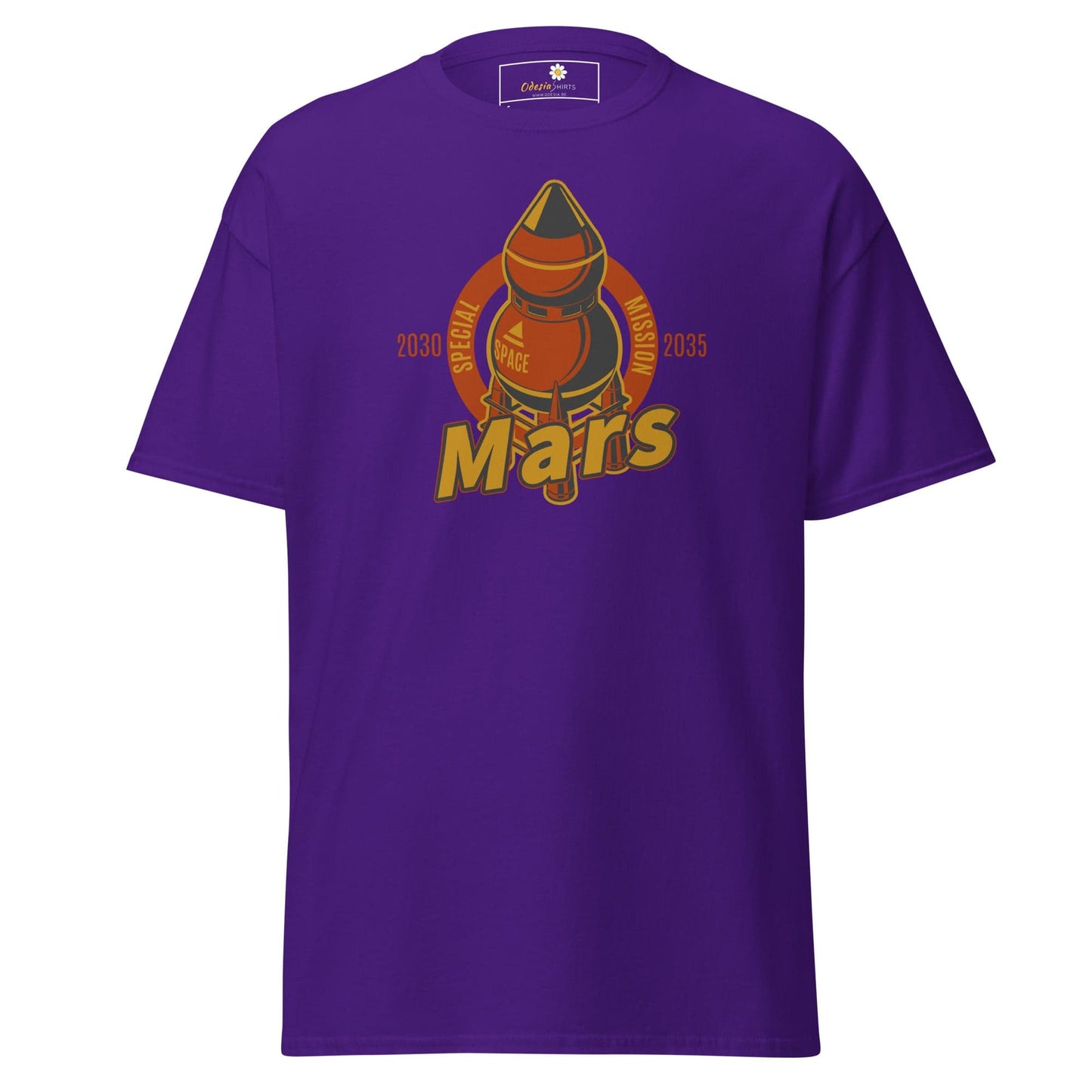 Unisex classic t-shirt - SPACE MARS TRAVEL - REGULAR - Purple / S