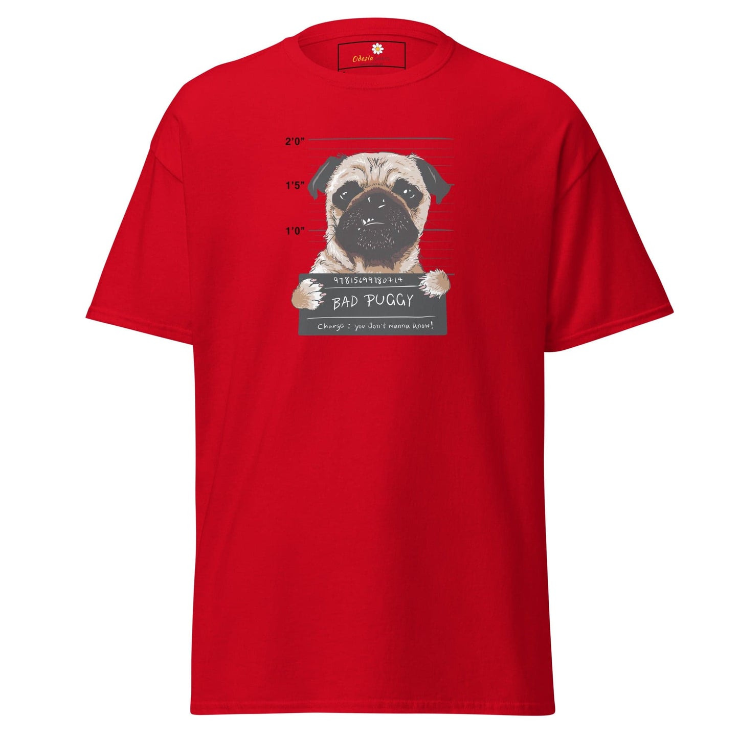 Unisex classic t-shirt - ANIMALS BAD PUPPY - REGULAR - Red / S