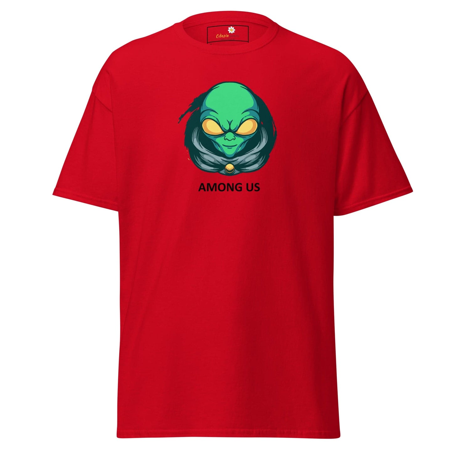 Unisex classic t-shirt - SPACE ALIEN AMONG US - REGULAR - Red / S