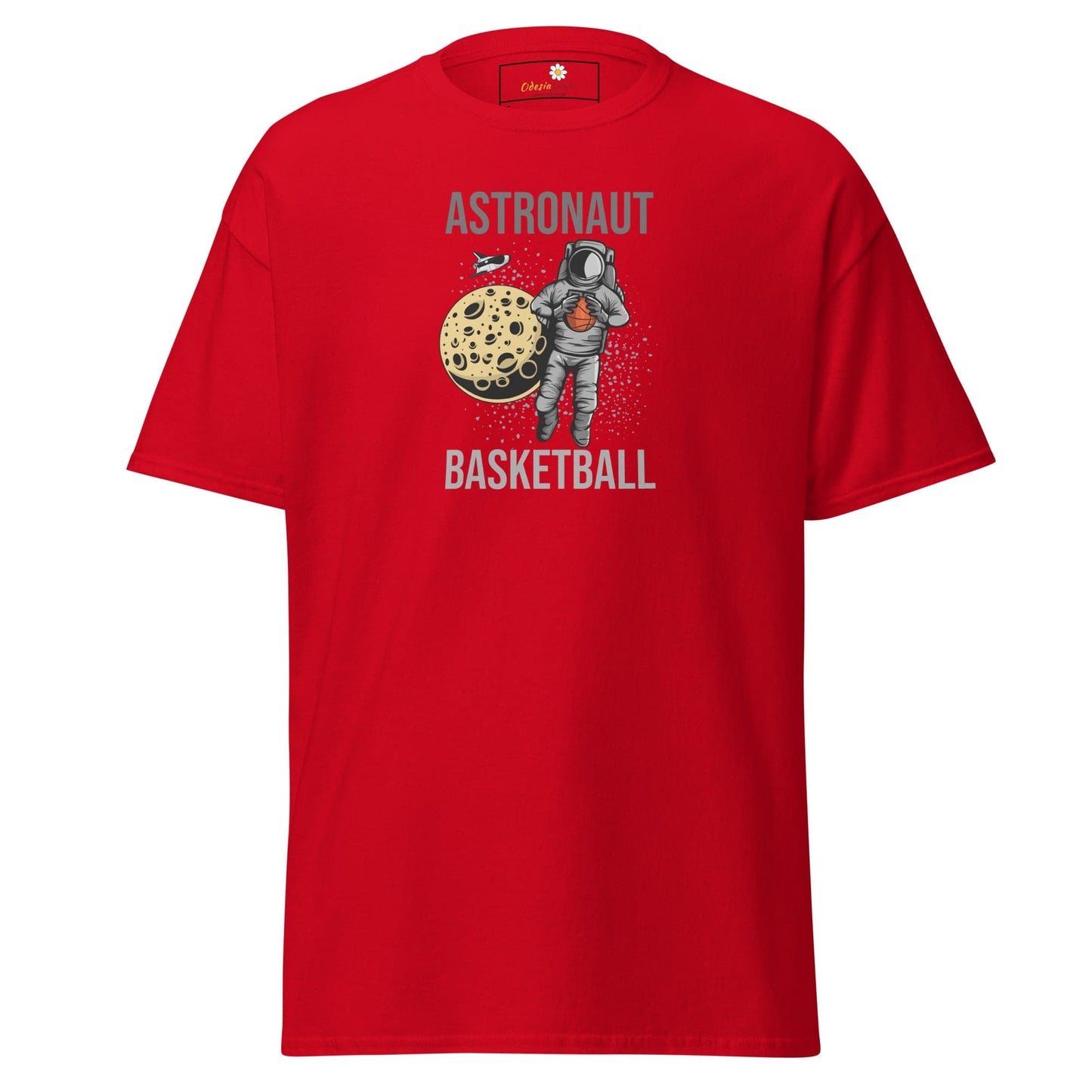 Unisex classic t-shirt - ASTRONAUT BASKETBALL - REGULAR - Red / S