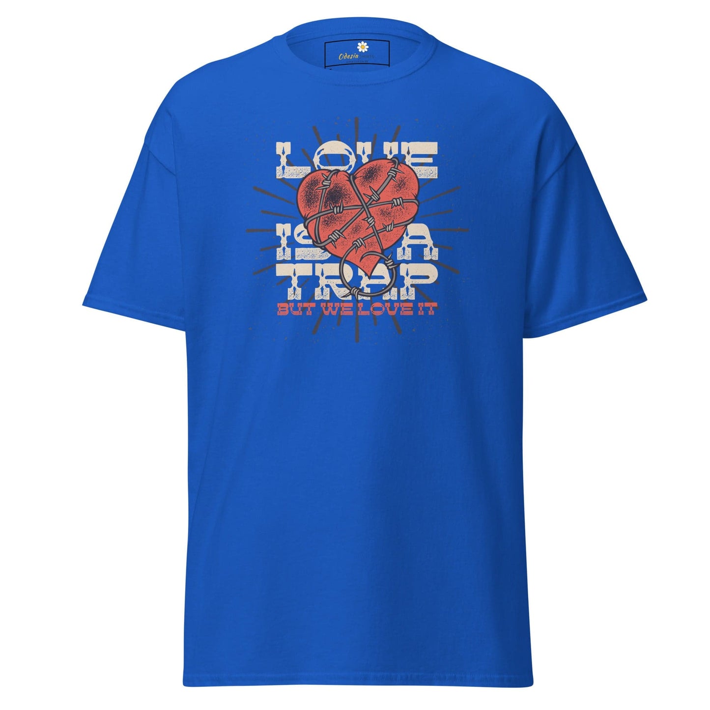 Unisex classic t-shirt - VINTAGE LOVE IS A TRAP - REGULAR - Royal / S
