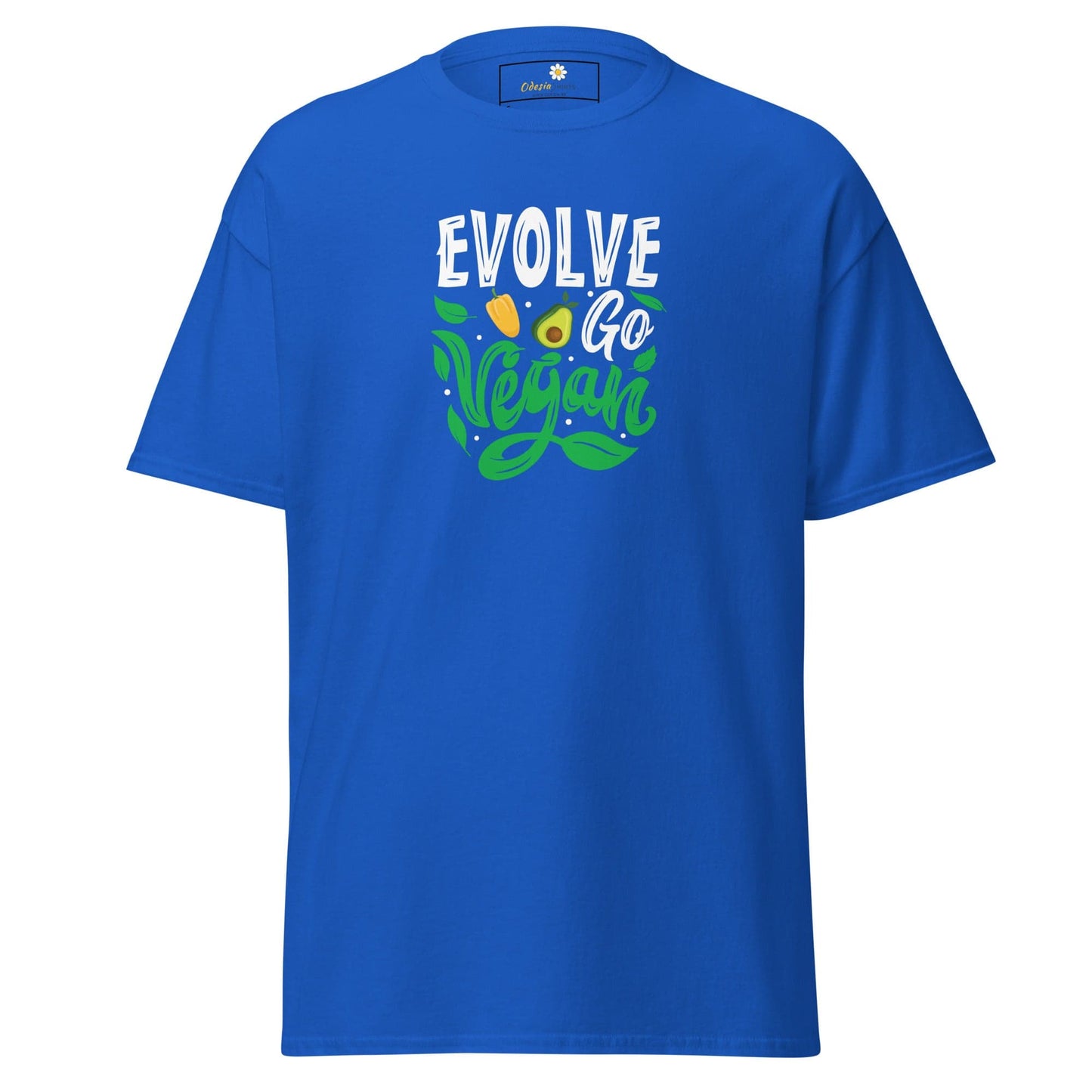 Unisex classic t-shirt - VEGAN EVOLVE GO VEGAN - REGULAR - Royal / S