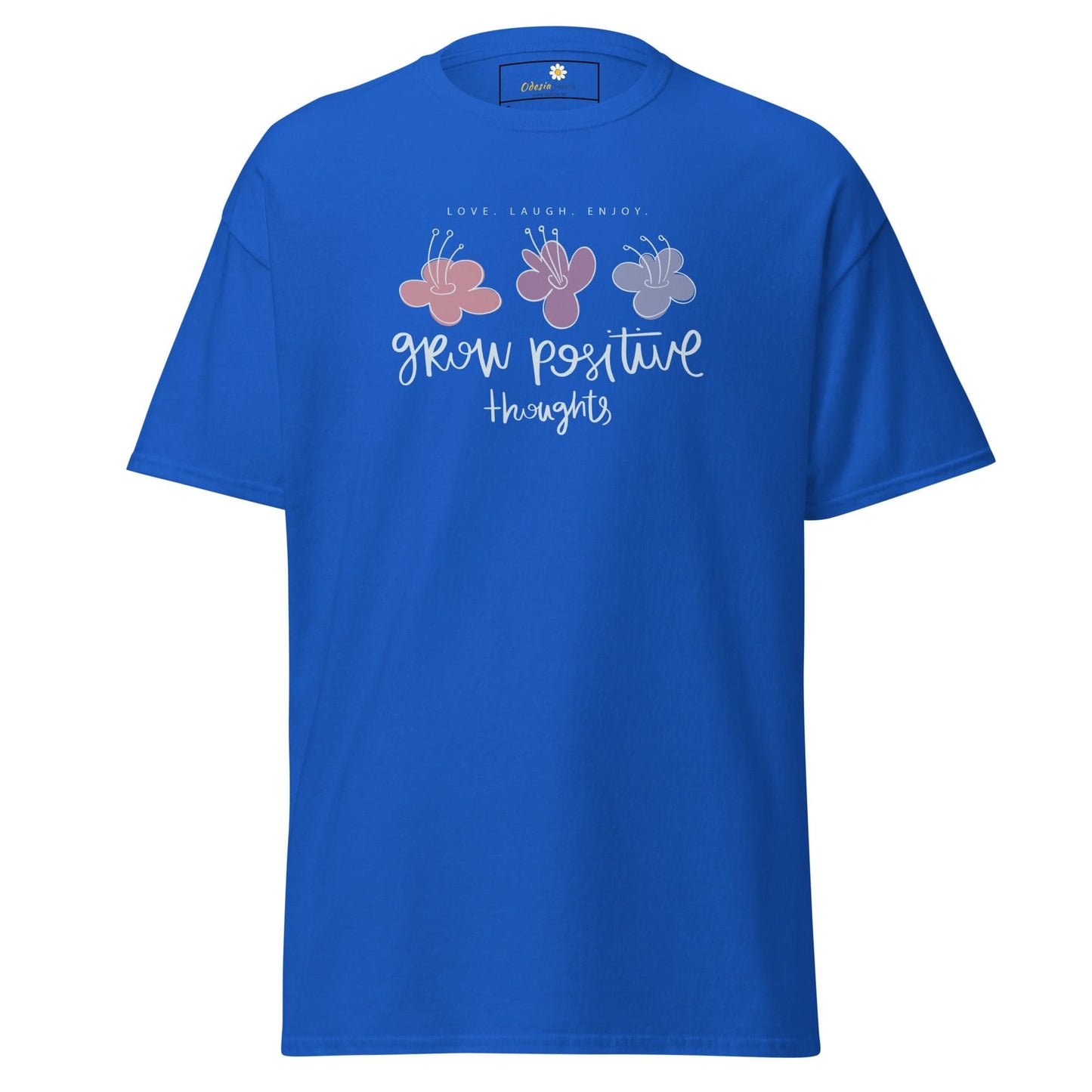 Unisex classic t-shirt - POSITIVE GROW THOUGHTS - REGULAR - Royal / S
