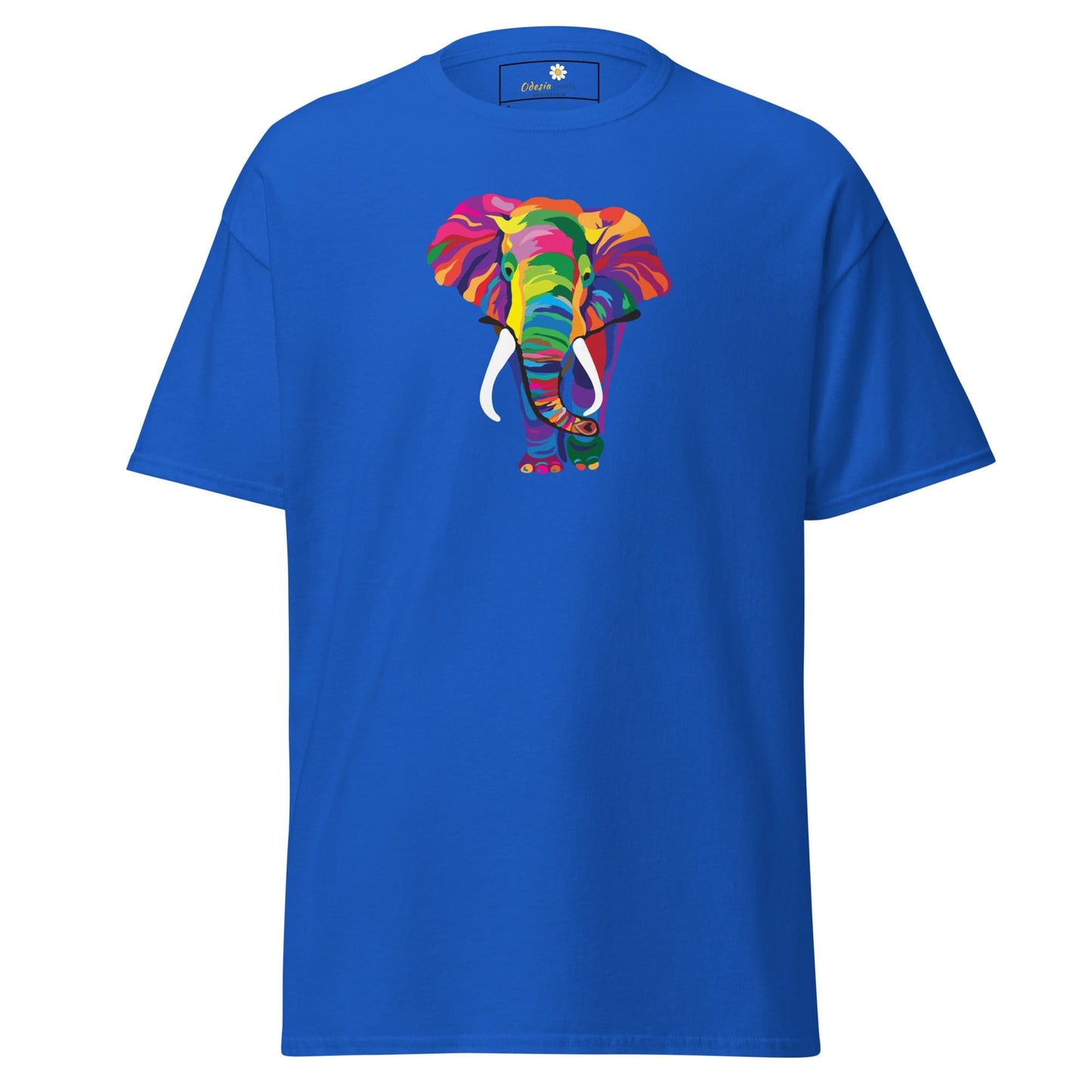 Unisex classic t-shirt - WILD LIFE ELEPHANT COLORFUL - REGULAR - Royal / S