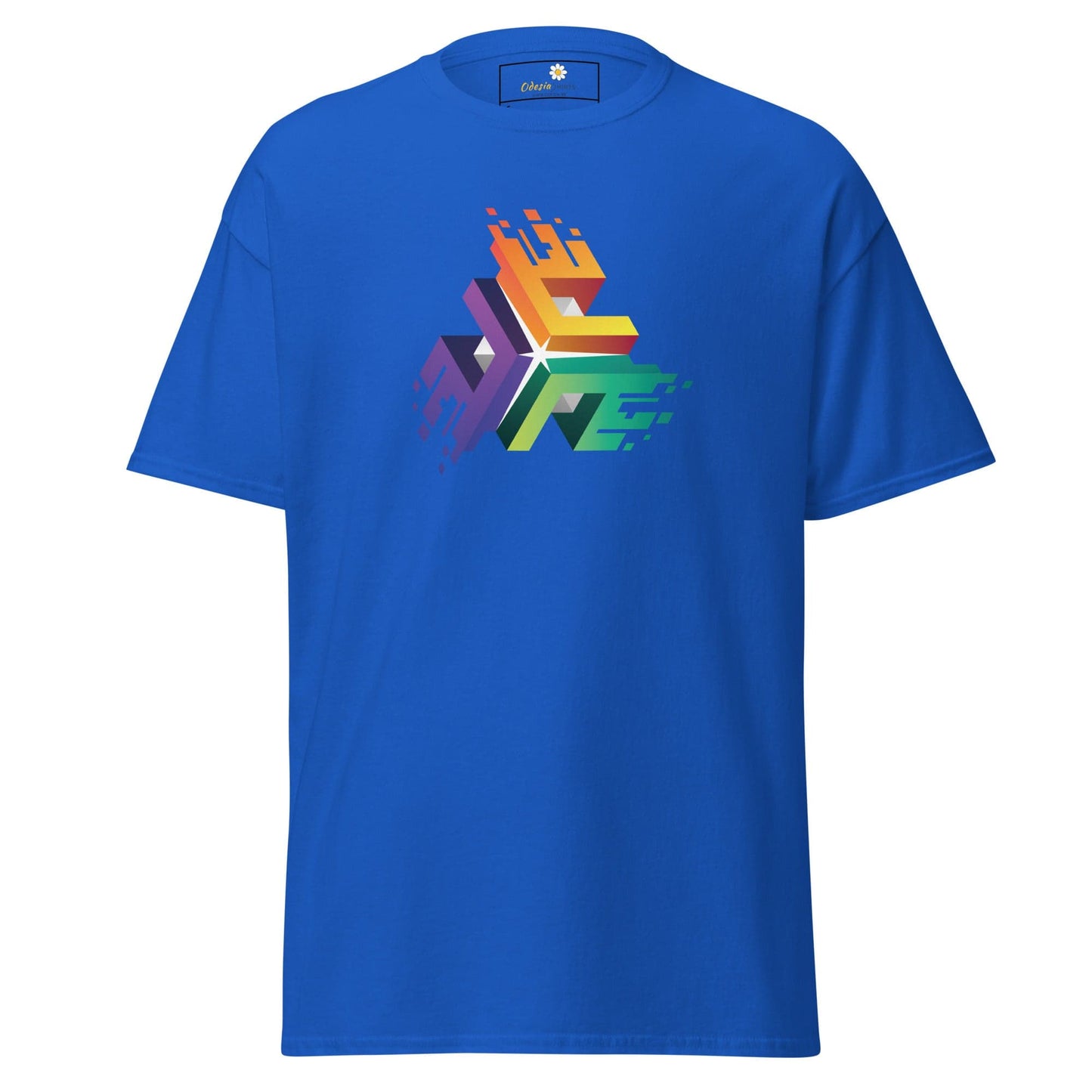 Unisex classic t-shirt - ABSTRACT COLOR CUBES - REGULAR - Royal / S