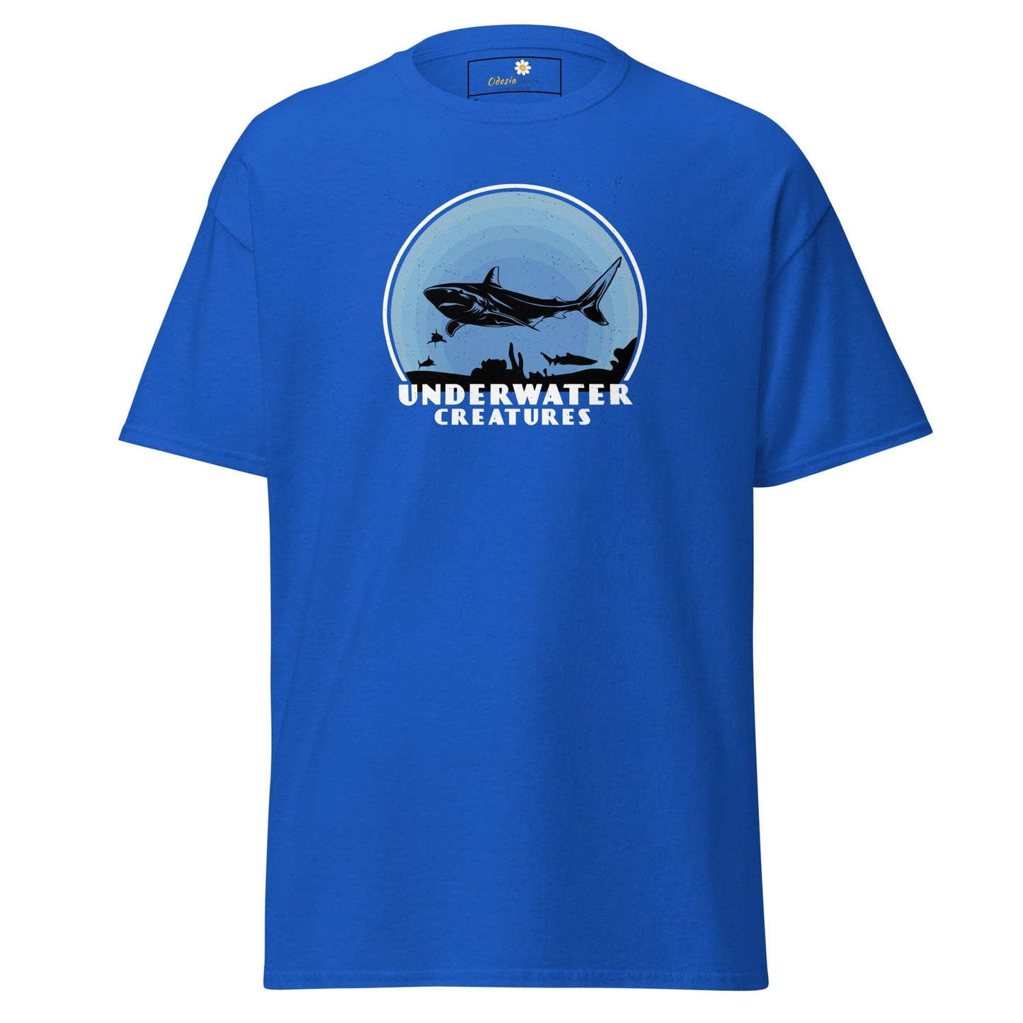 Unisex classic t-shirt - WILD LIFE SHARK UNDERWATER - REGULAR - Royal / S