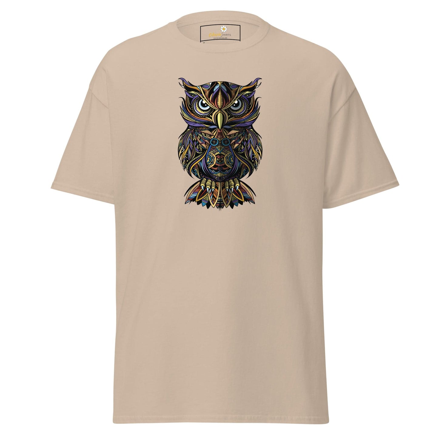 Unisex classic t-shirt - WILD LIFE ABSTRACT OWL - REGULAR - Sand / S