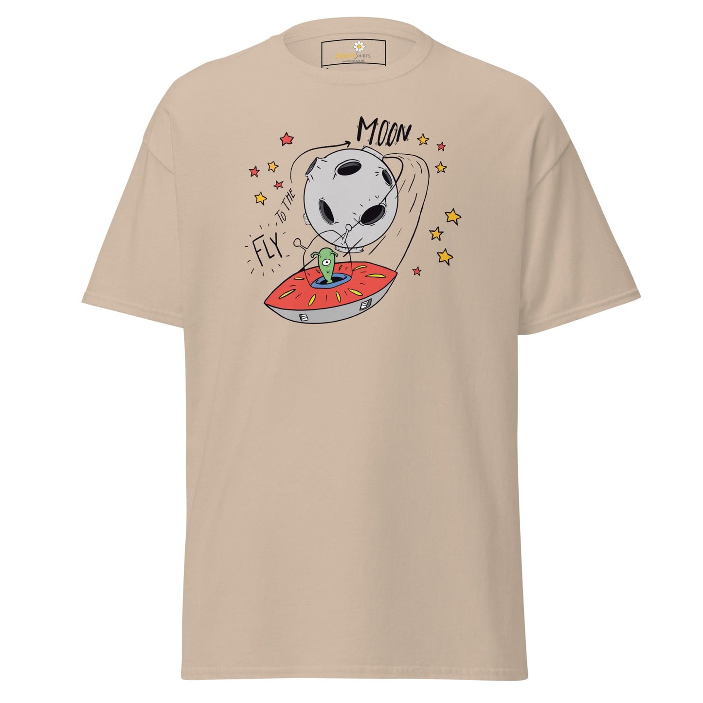 Unisex classic t-shirt - SPACE ALIEN MOON - REGULAR - Sand / S