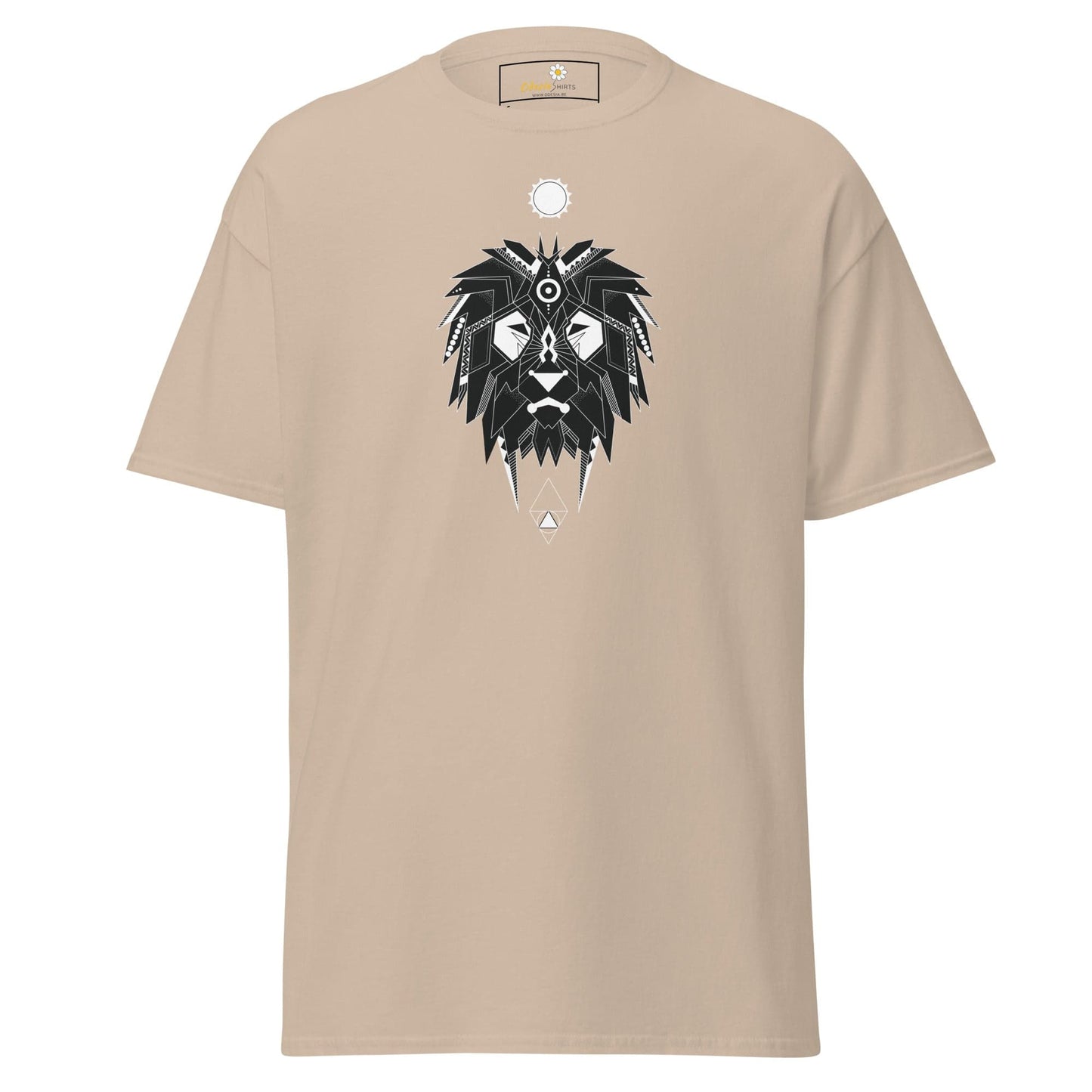 Unisex classic t-shirt - ABSTRACT MYSTIC LION HEAD - REGULAR - Sand / S