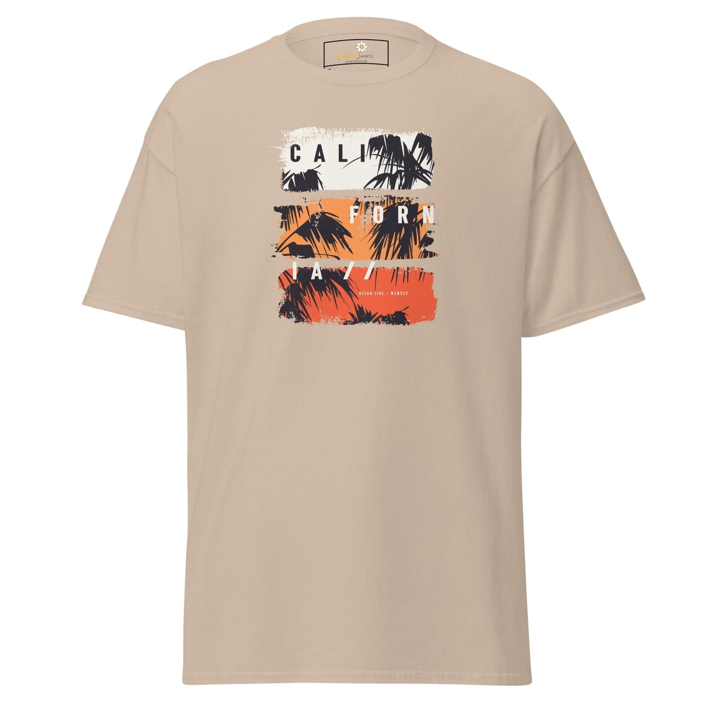 Beige T-shirt with California graphic in men’s and women’s sizes S to XL