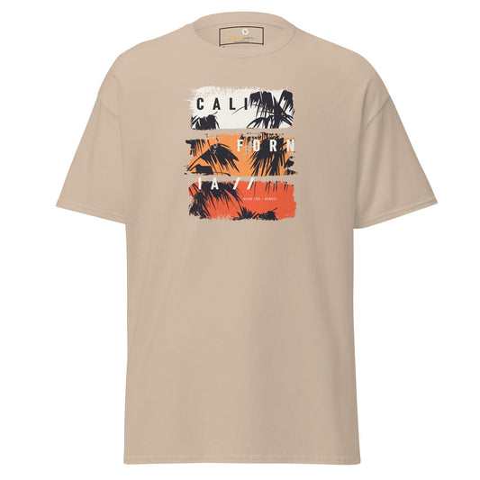 Beige T-shirt with California graphic in men’s and women’s sizes S to XL