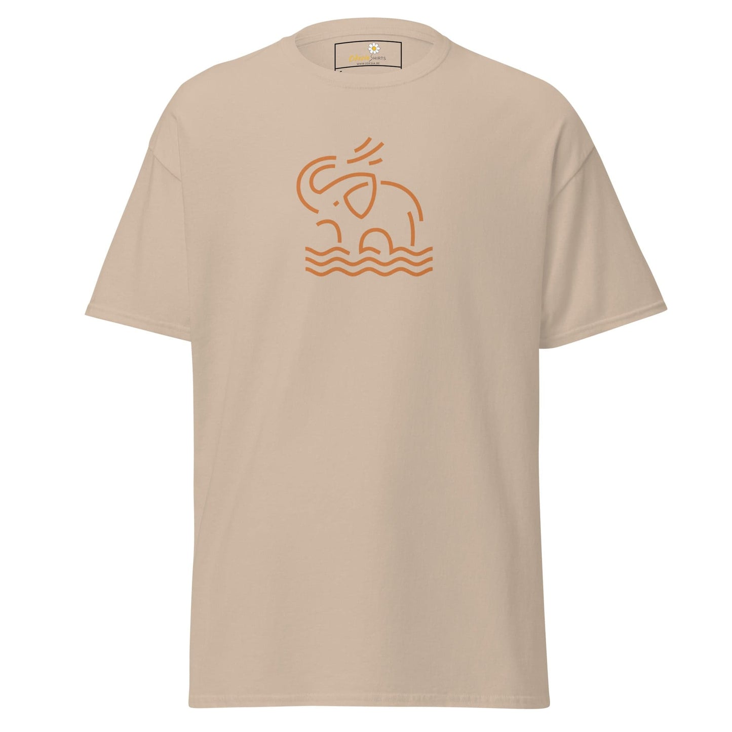 Unisex classic t-shirt - WILD LIFE ELEPHANT ORANGE - REGULAR - Sand / S