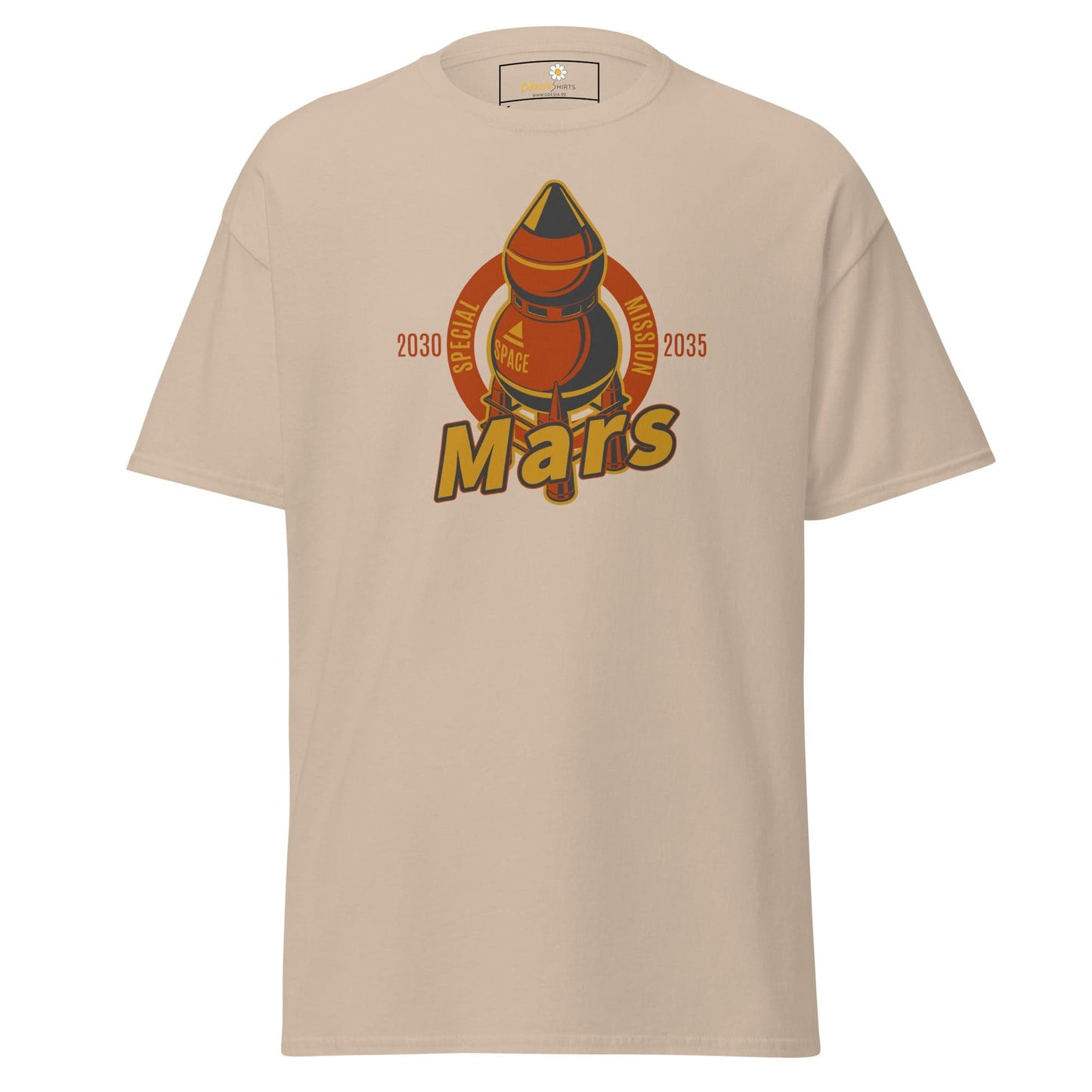 Unisex classic t-shirt - SPACE MARS TRAVEL - REGULAR - Sand / S
