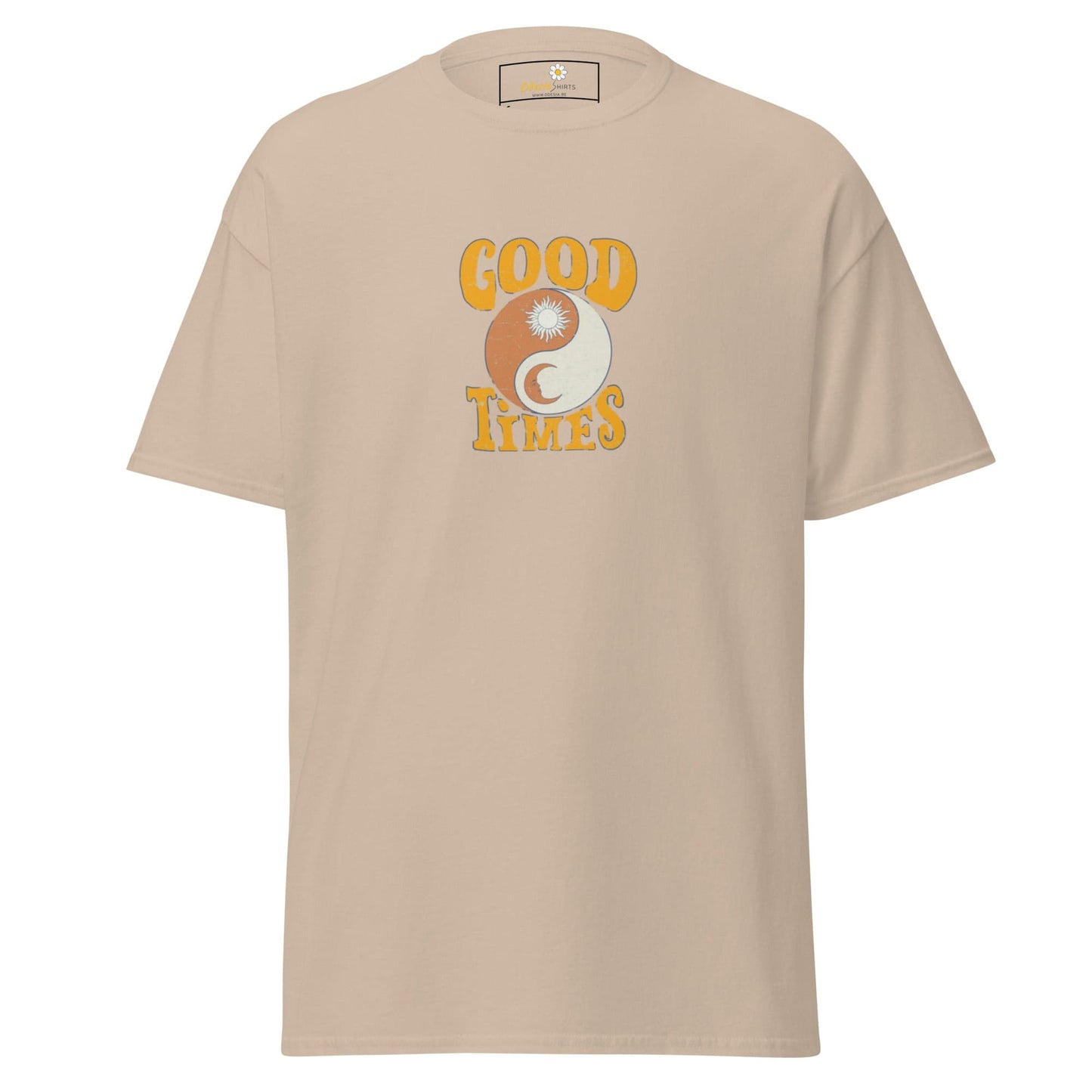 Unisex classic t-shirt - POSITIVE GOOD TIMES YIN YANG - REGULAR - Sand / S