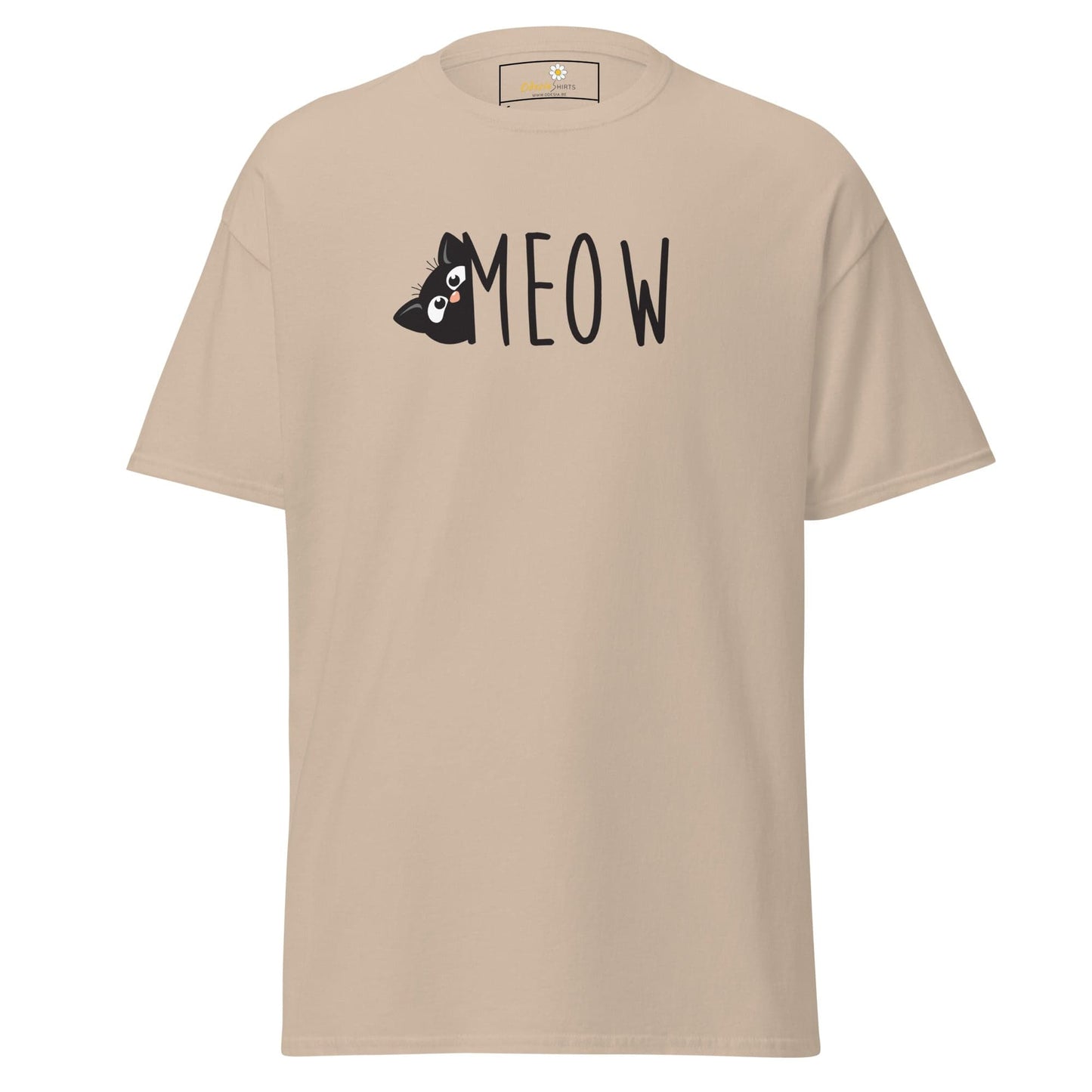 Unisex classic t-shirt - ANIMALS CAT MEOW - REGULAR - Sand / S