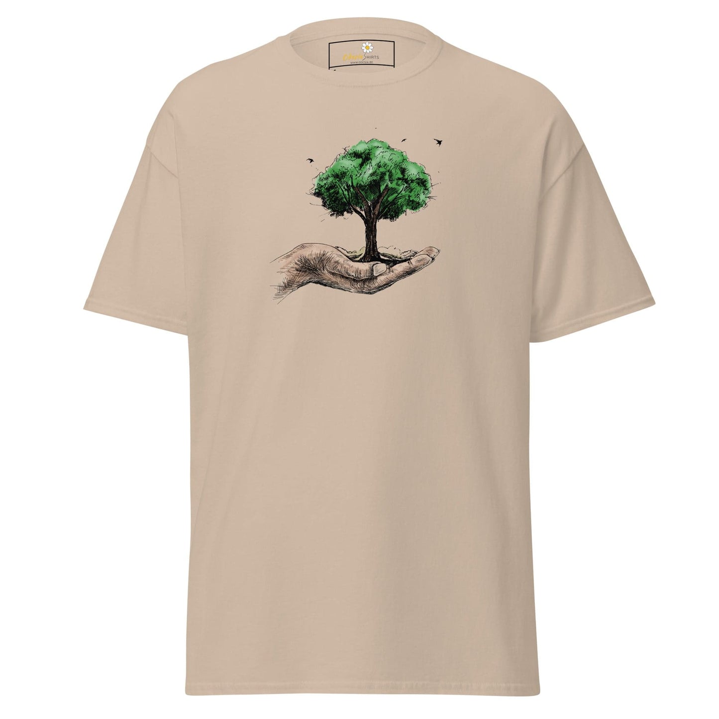 Unisex classic t-shirt - FANTASY TREE IN HAND - REGULAR - Sand / S