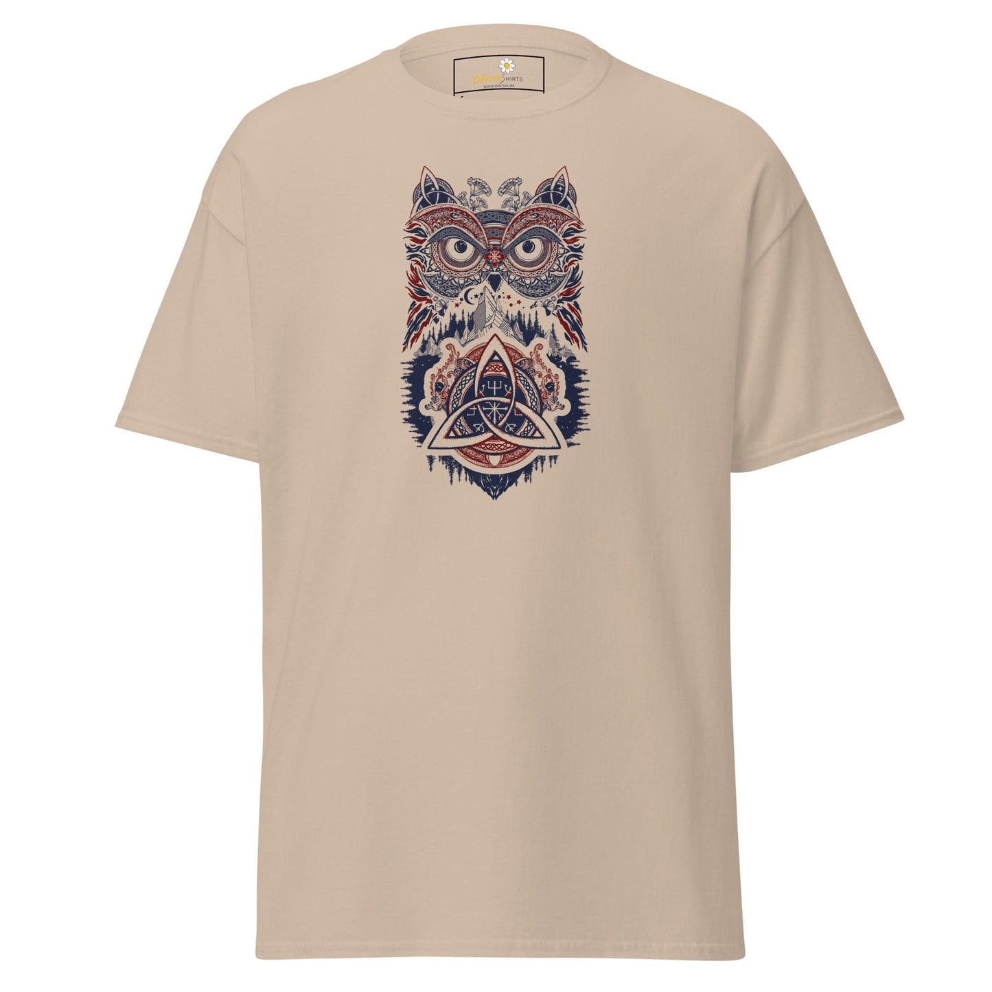 Unisex classic t-shirt - MYSTIC OWL TRIBES - REGULAR - Sand / S