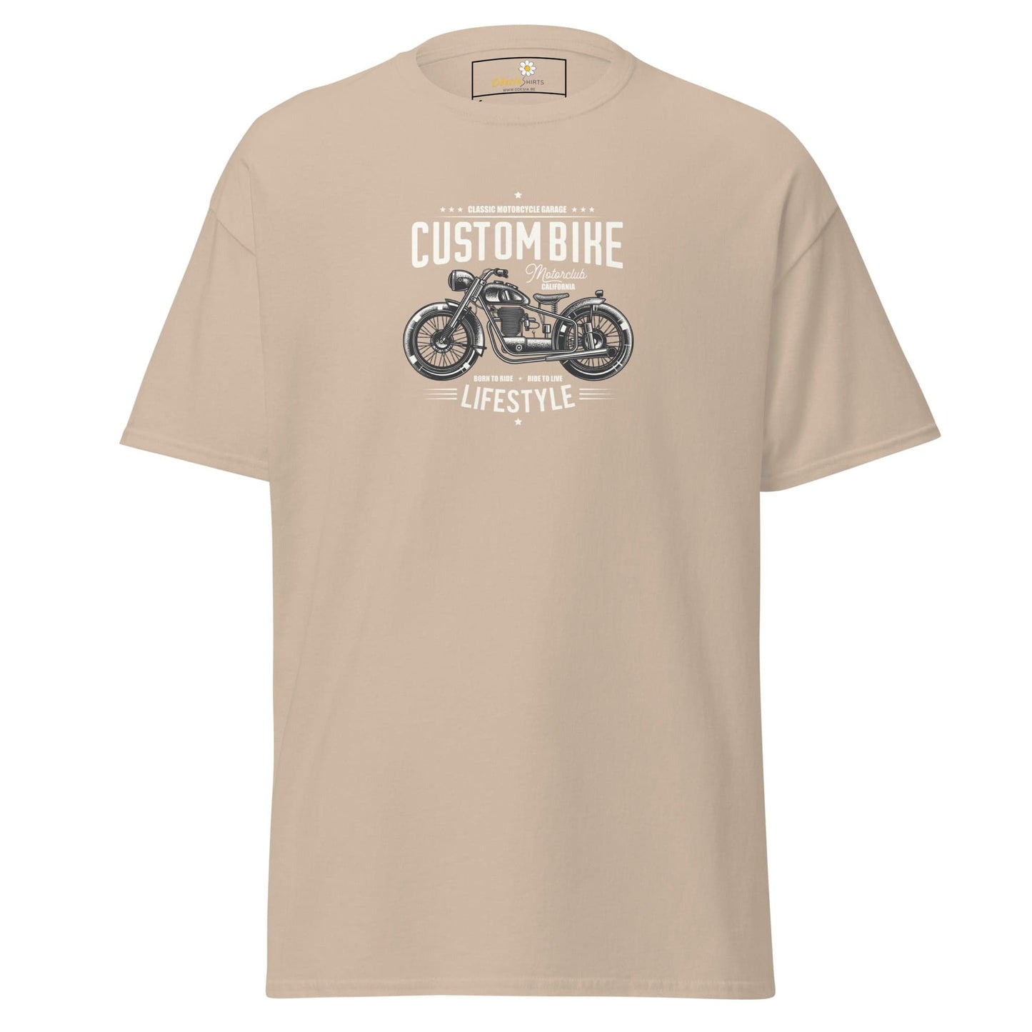 Unisex classic t-shirt - MOTOR CUSTOM BIKE - REGULAR - Sand / S