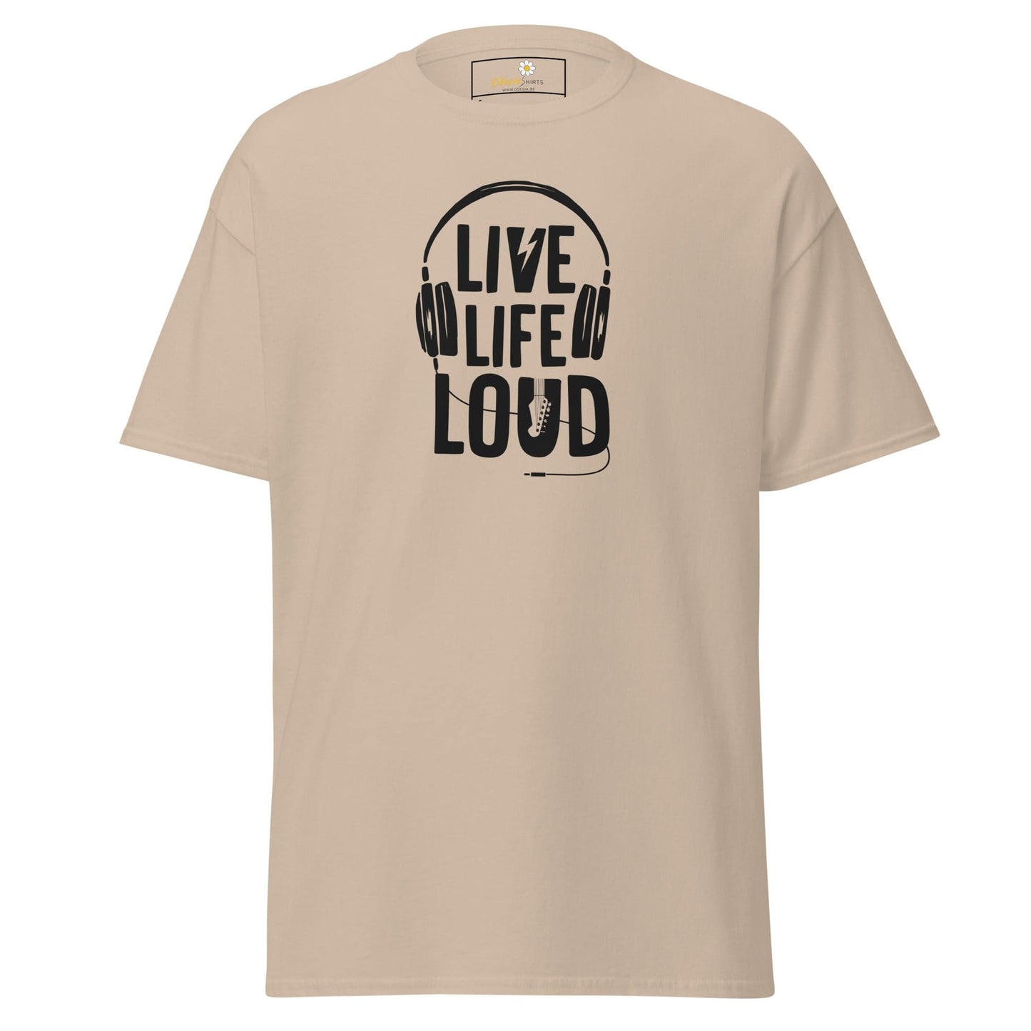 Unisex classic t-shirt - MUSIC LIVE LIFE LOUD - REGULAR - Sand / S