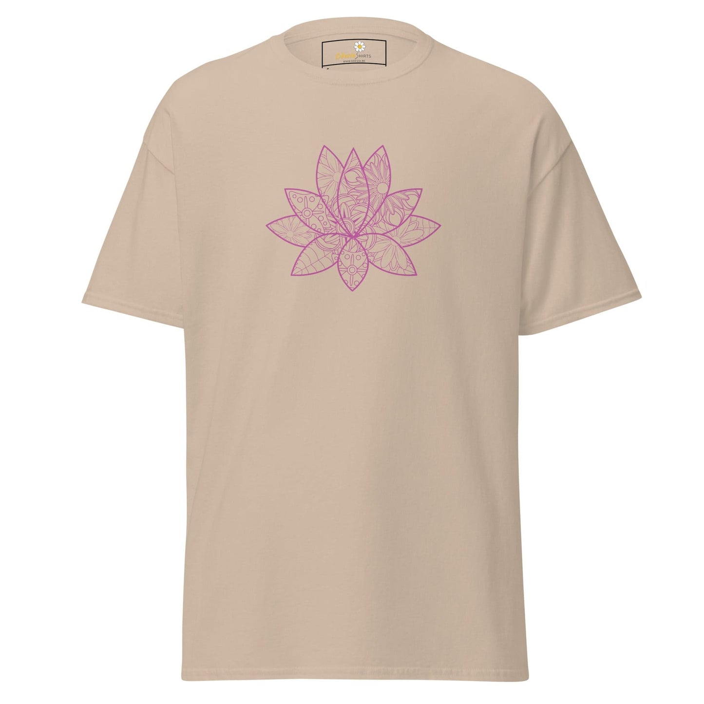 Unisex classic t-shirt - NATURE SPIRITUAL LOTUS FLOWER - REGULAR - Sand / S