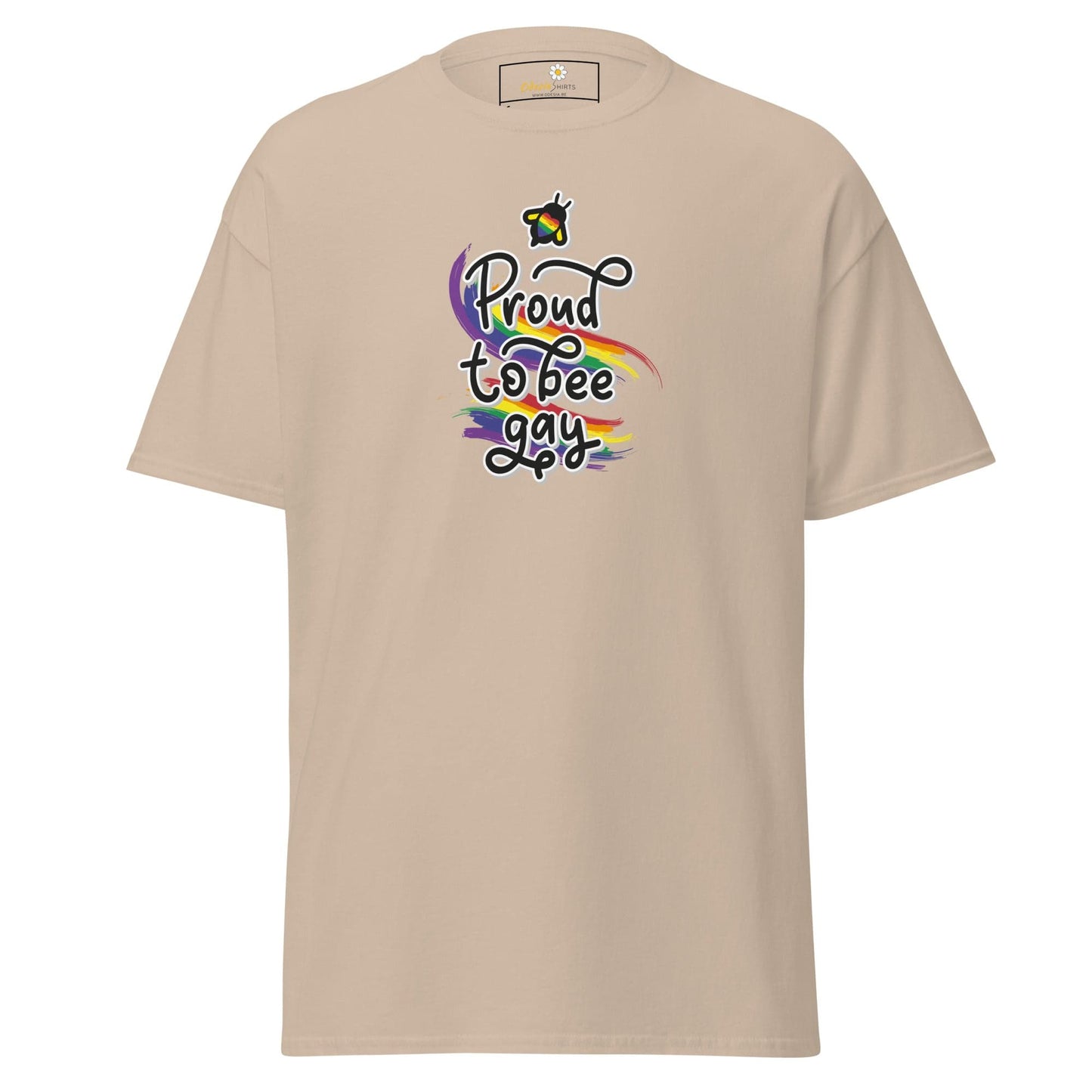 Unisex classic t-shirt - LGBTQ PROUD BEE GAY - REGULAR - Sand / S