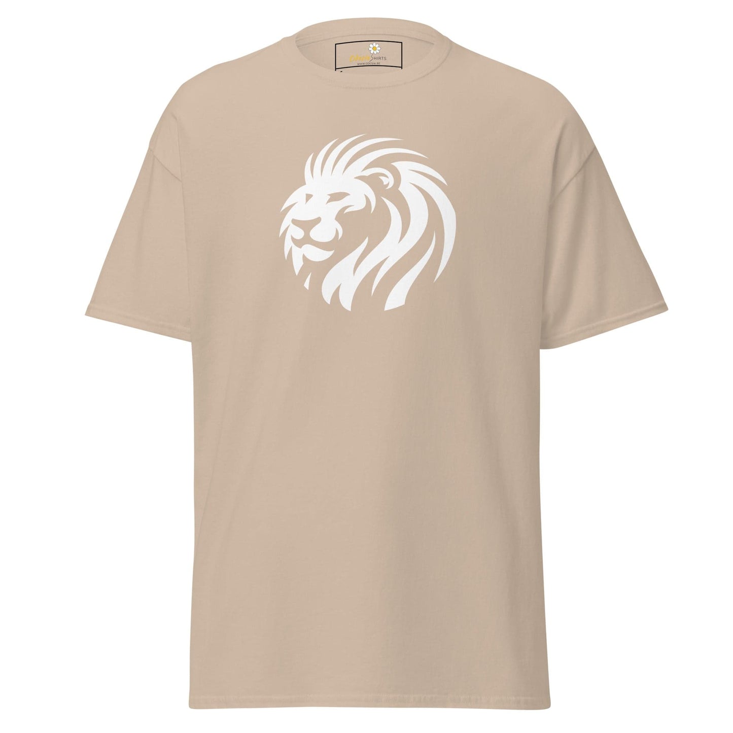 Unisex classic t-shirt - WILD LIFE LION HEAD CIRCLE - REGULAR - Sand / S