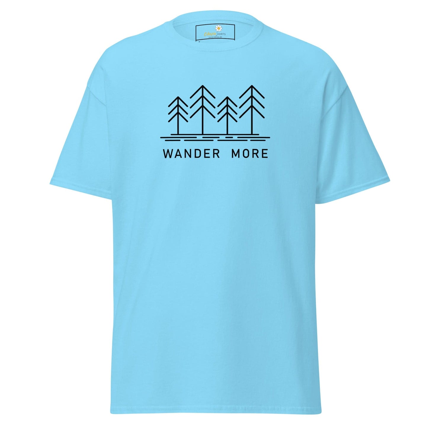 Unisex classic t-shirt - ADVENTURE WANDER MORE - REGULAR - Sky / S