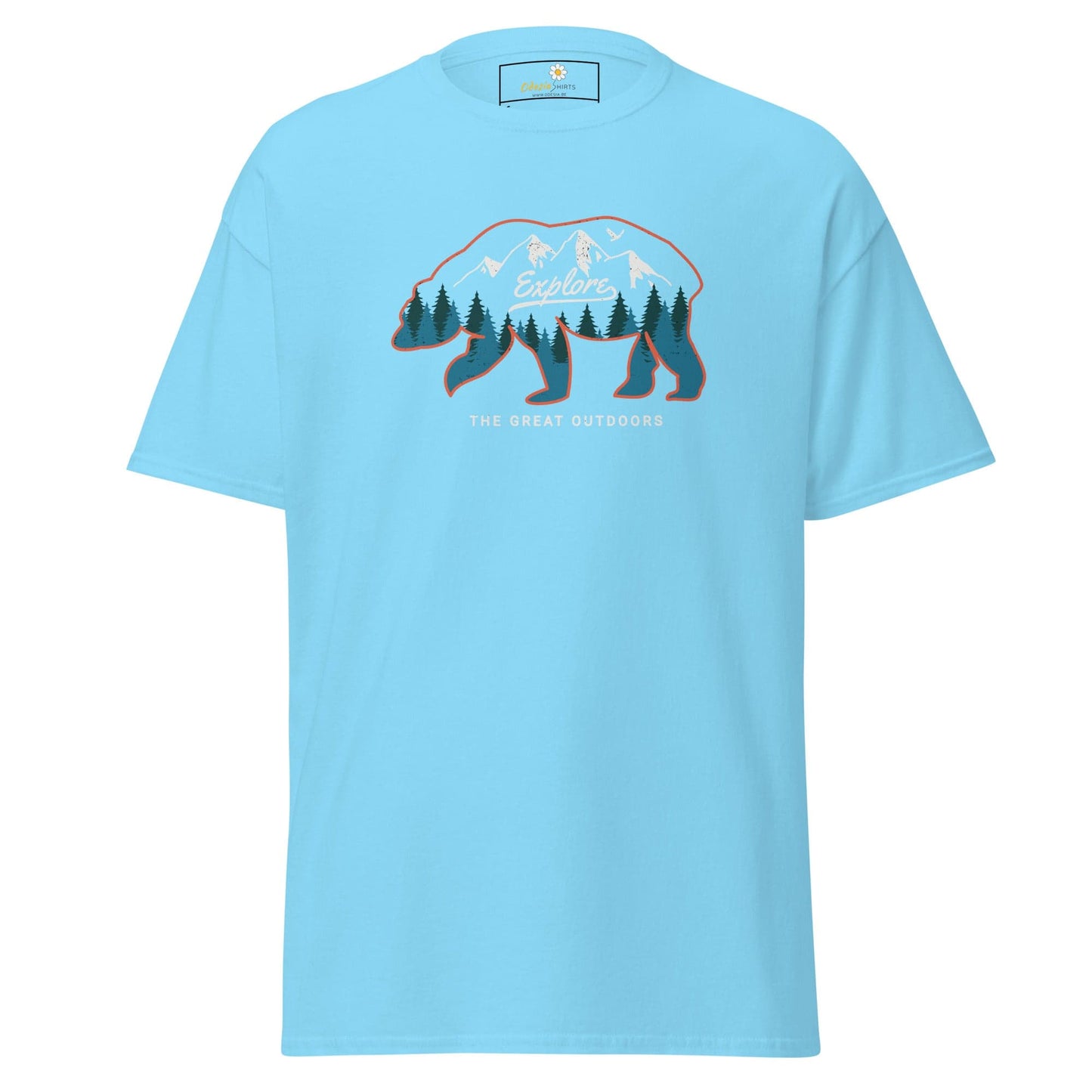 Unisex classic t-shirt ADVENTURE GREAT OUTDOORS - REGULAR - Sky / S