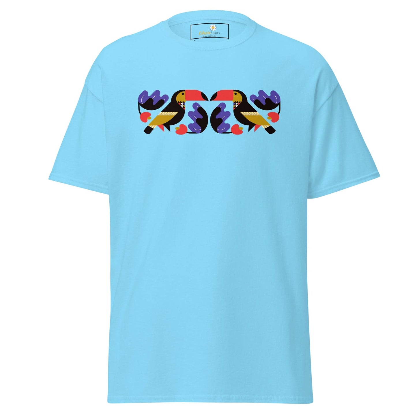 Unisex classic t-shirt - WILD LIFE TOUCAN MIRROR - REGULAR - Sky / S