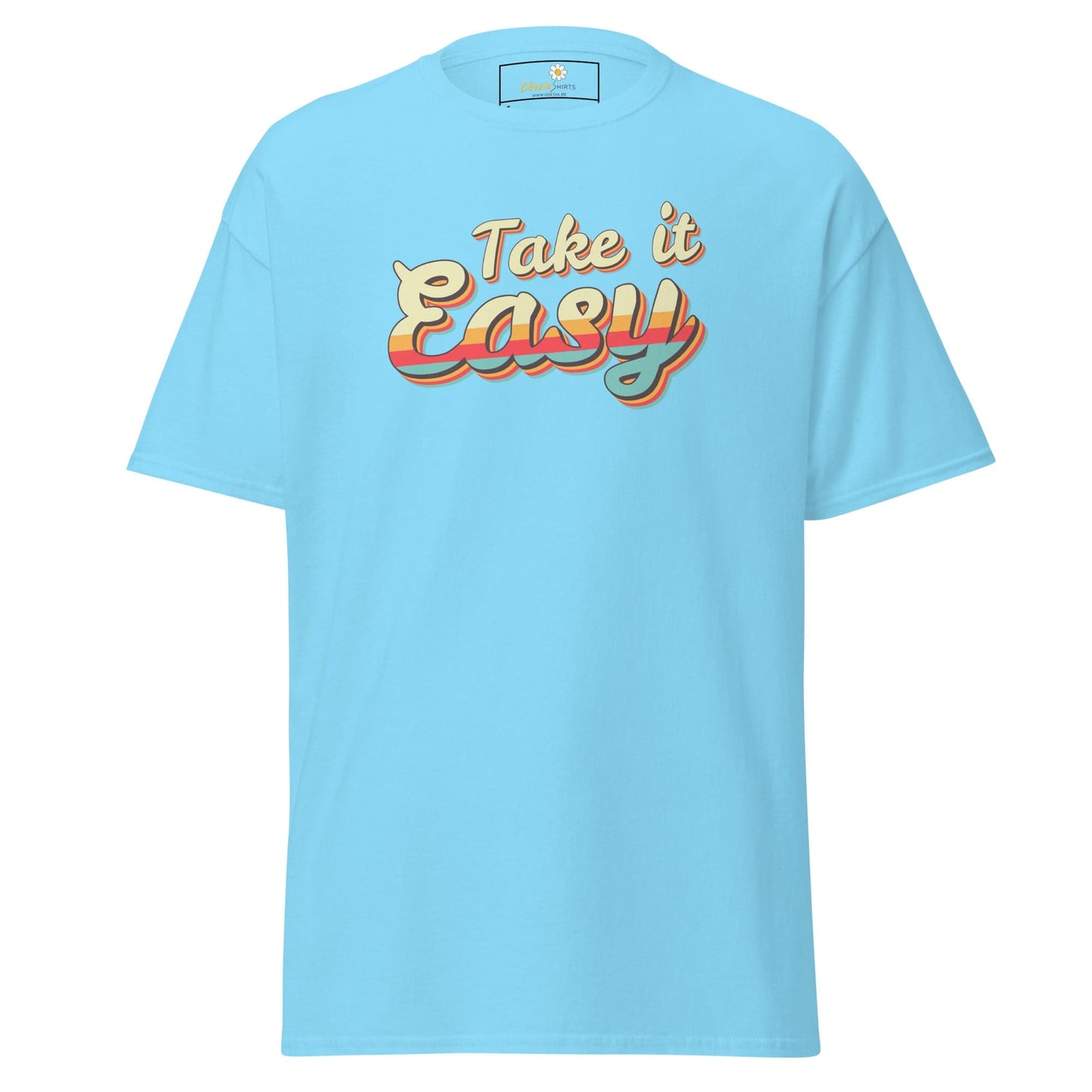 Unisex classic t-shirt - TEXT TAKE IT EASY - REGULAR - Sky / S