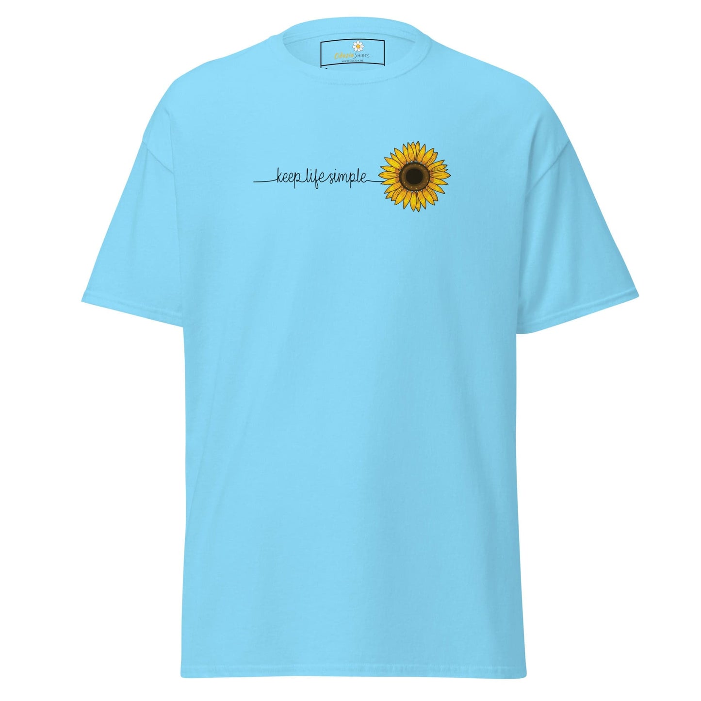 Unisex classic t-shirt - NATURE LIFE SIMPLE FLOWER - REGULAR - Sky / S