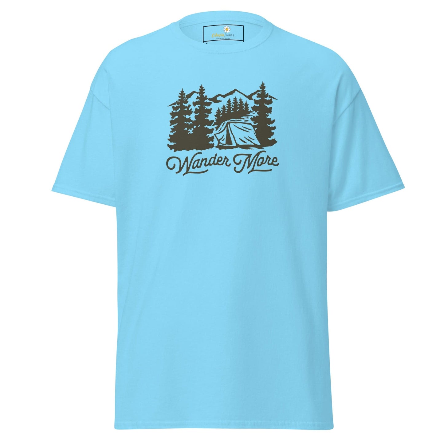 Unisex classic t-shirt - ADVENTURE OUTDOORS WANDER - REGULAR - Sky / S