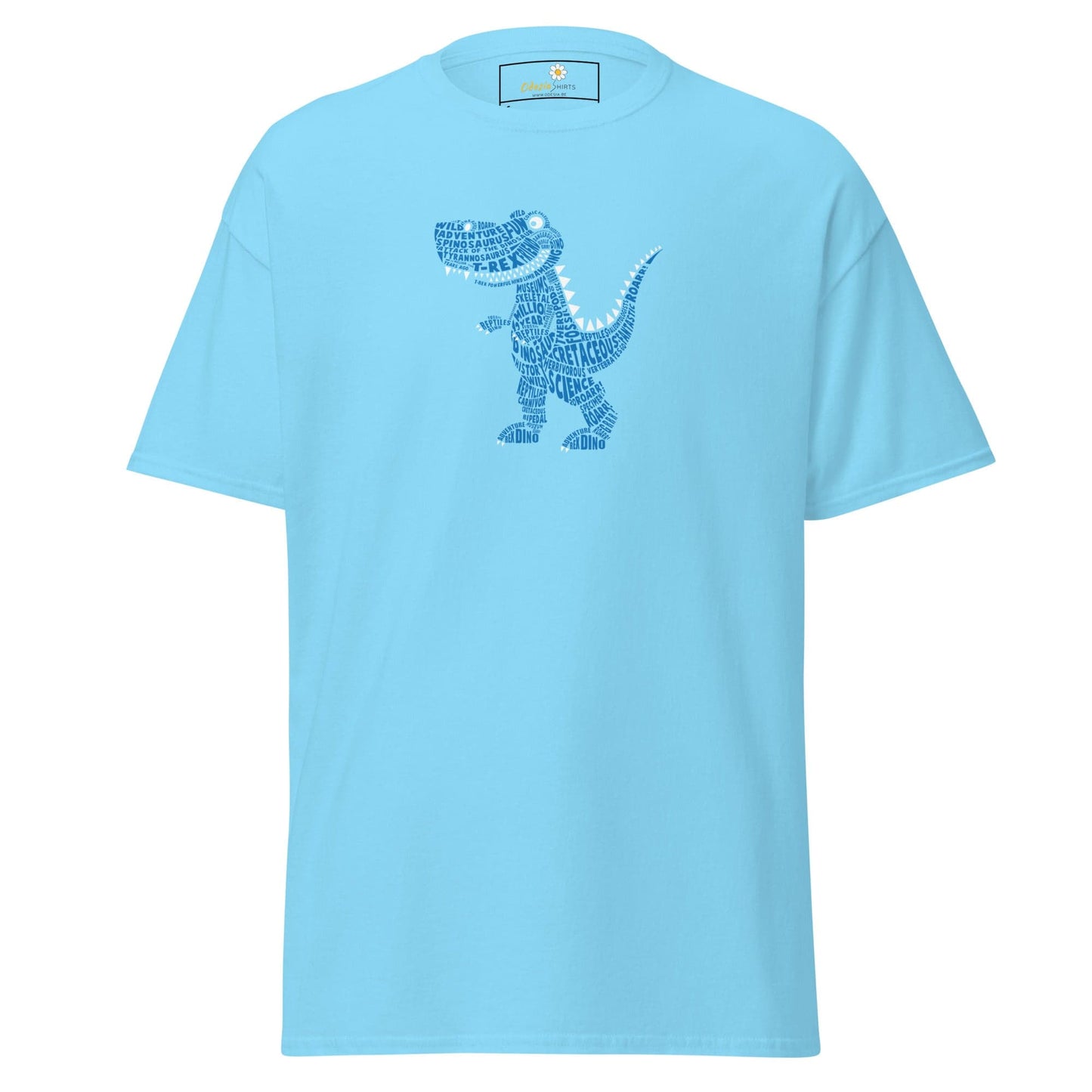 Unisex classic t-shirt - FUN LITTLE DINO - REGULAR - Sky / S