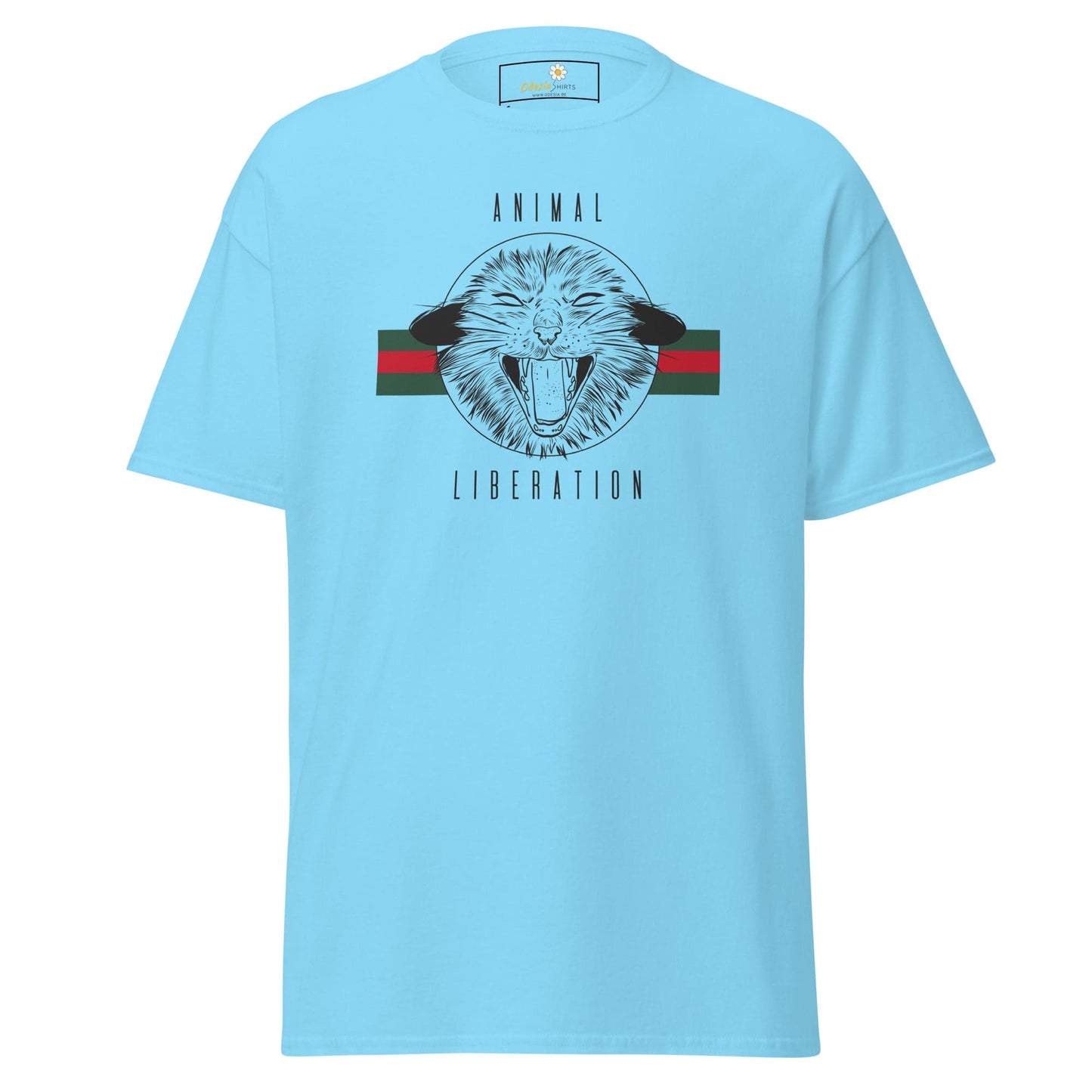 Unisex classic t-shirt - VEGAN ANIMAL LIBERATION - REGULAR - Sky / S