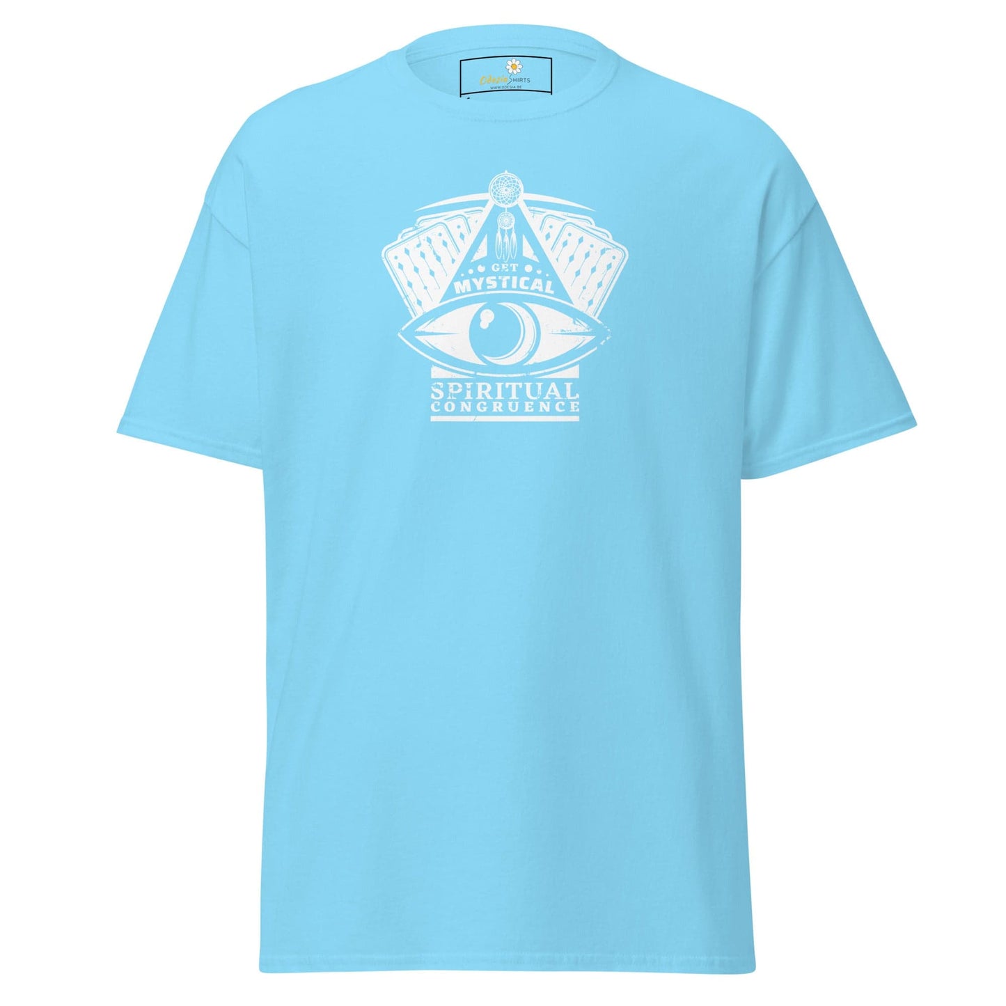 Unisex classic t-shirt - MYSTIC CARDS EYE - REGULAR - Sky / S