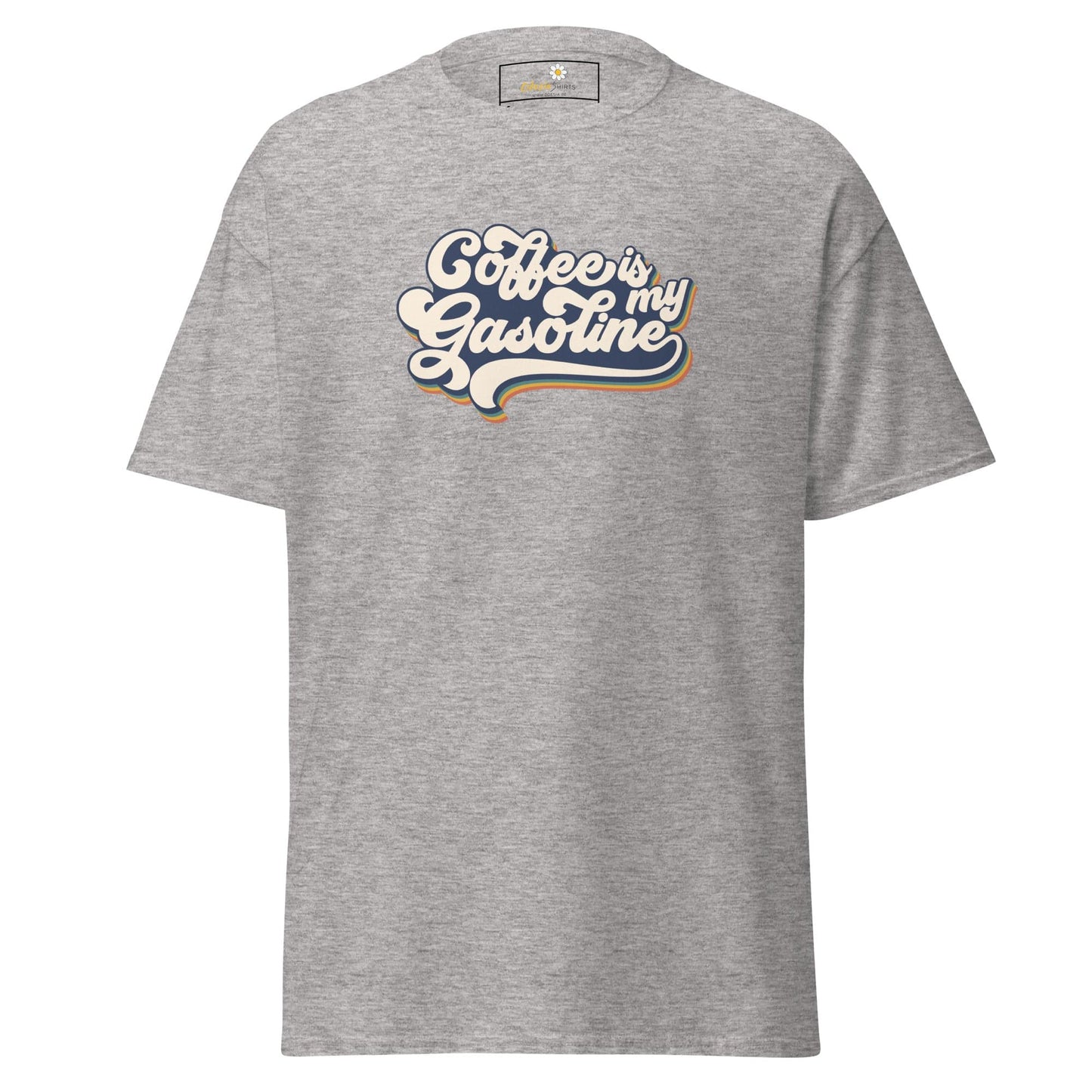 Unisex classic t-shirt - TEXT COFFEE IS MY GASEOLINE - REGULAR - Sport Grey / S