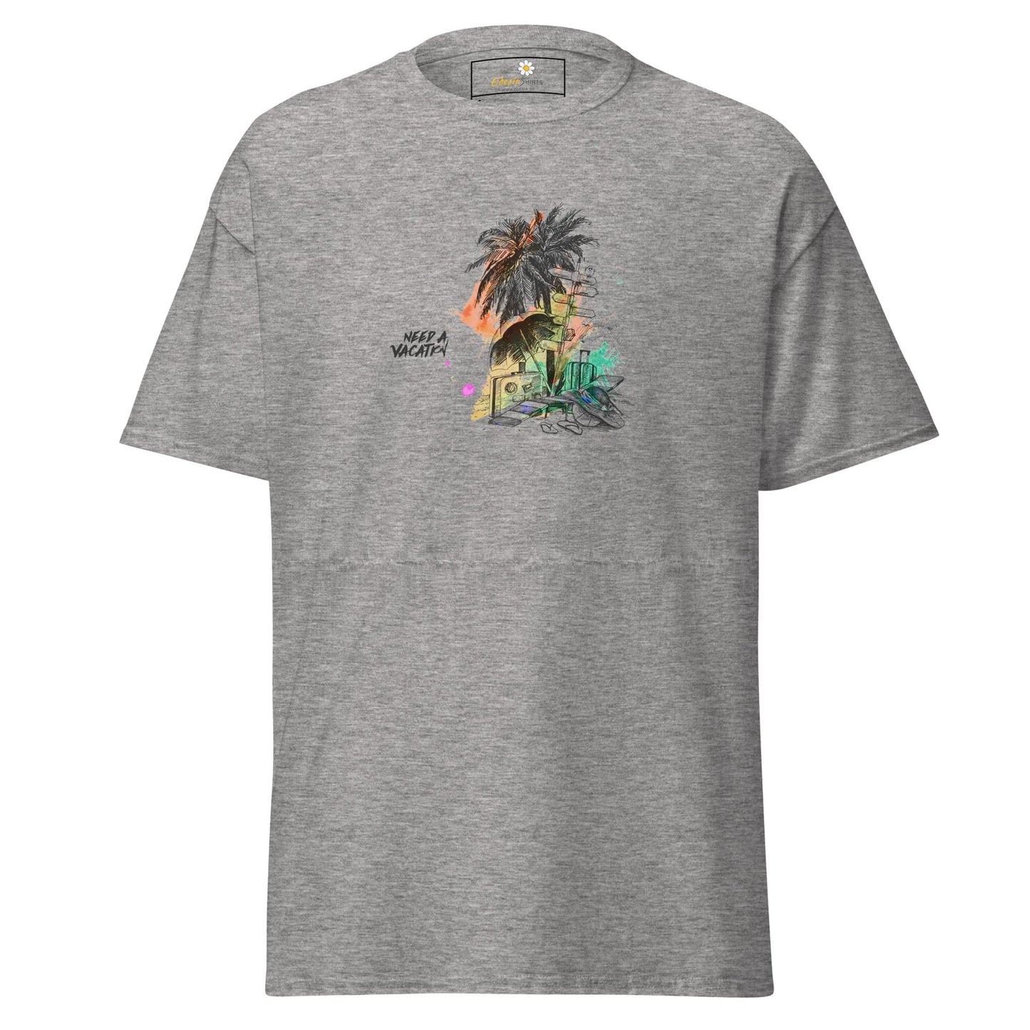 Unisex classic t-shirt - SUMMER NEED A VACATION - REGULAR - Sport Grey / S