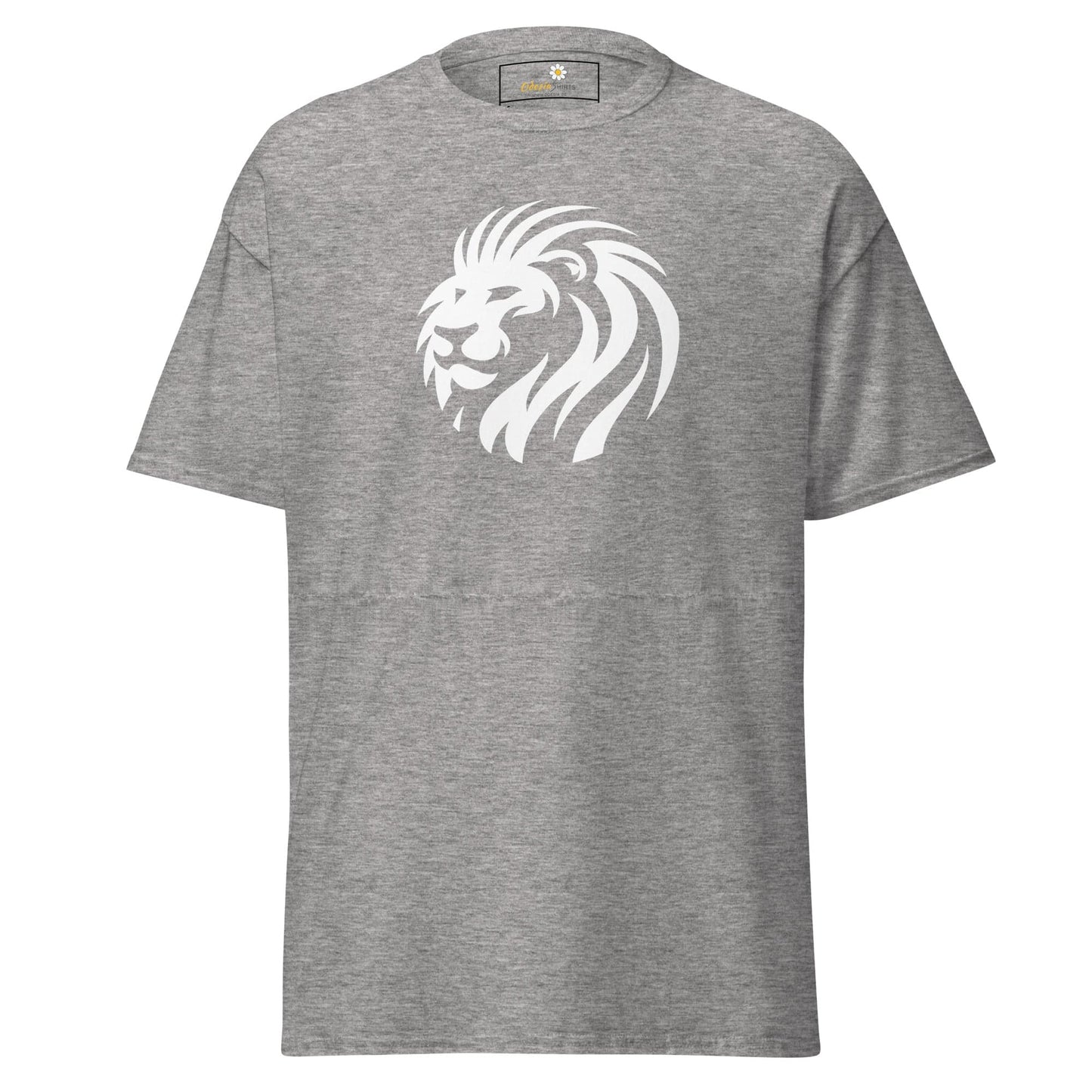 Unisex classic t-shirt - WILD LIFE LION HEAD CIRCLE - REGULAR - Sport Grey / S