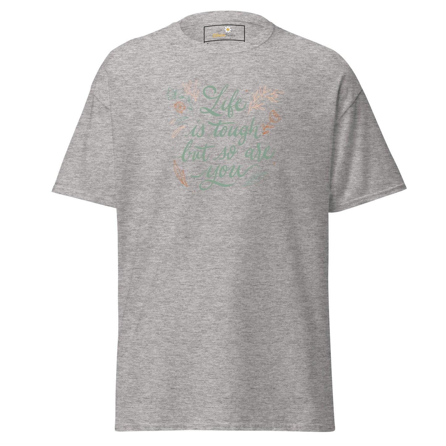 Unisex classic t-shirt - POSITIVE LIFE IS TOUGH BUT SO YOU - REGULAR - Sport Grey / S