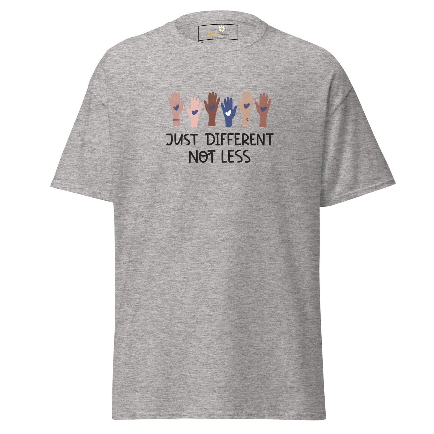 Unisex classic t-shirt - TEXT DIFFERENT NOT LESS - REGULAR - Sport Grey / S