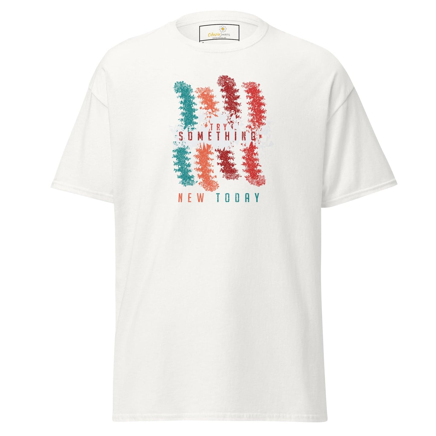 Unisex classic t-shirt - ABSTRACT COLOR LINES - REGULAR - White / S